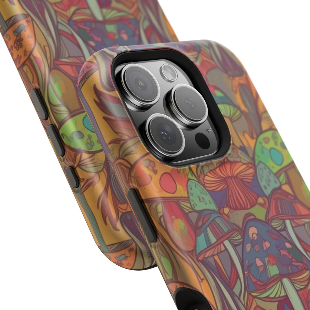 Mushroom Grove Impact-Resistant Case, Unique Phone Cover for Nature Lovers, Mushroom Art Gifts, Phone Accessories for Festivals, [...]