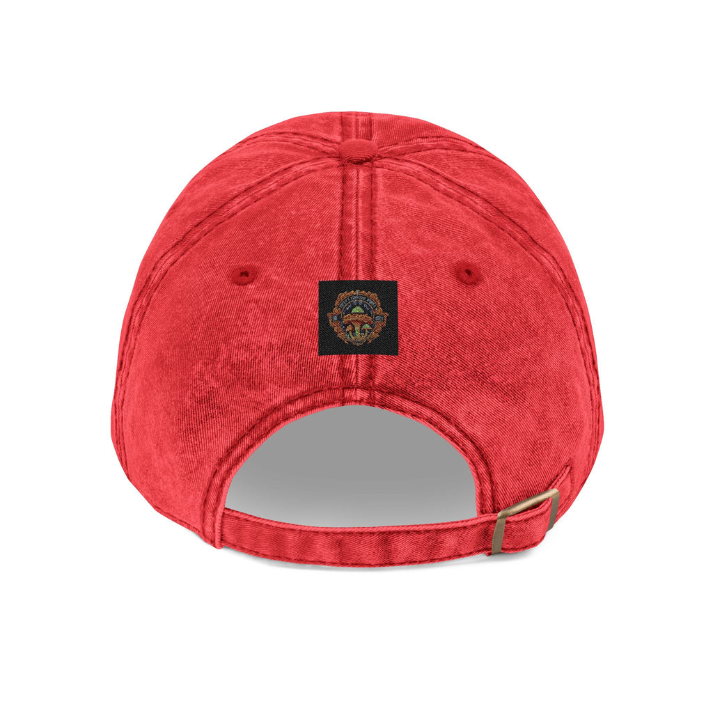 Vintage Embroidered Floral Cap — Retro Red Dad Hat