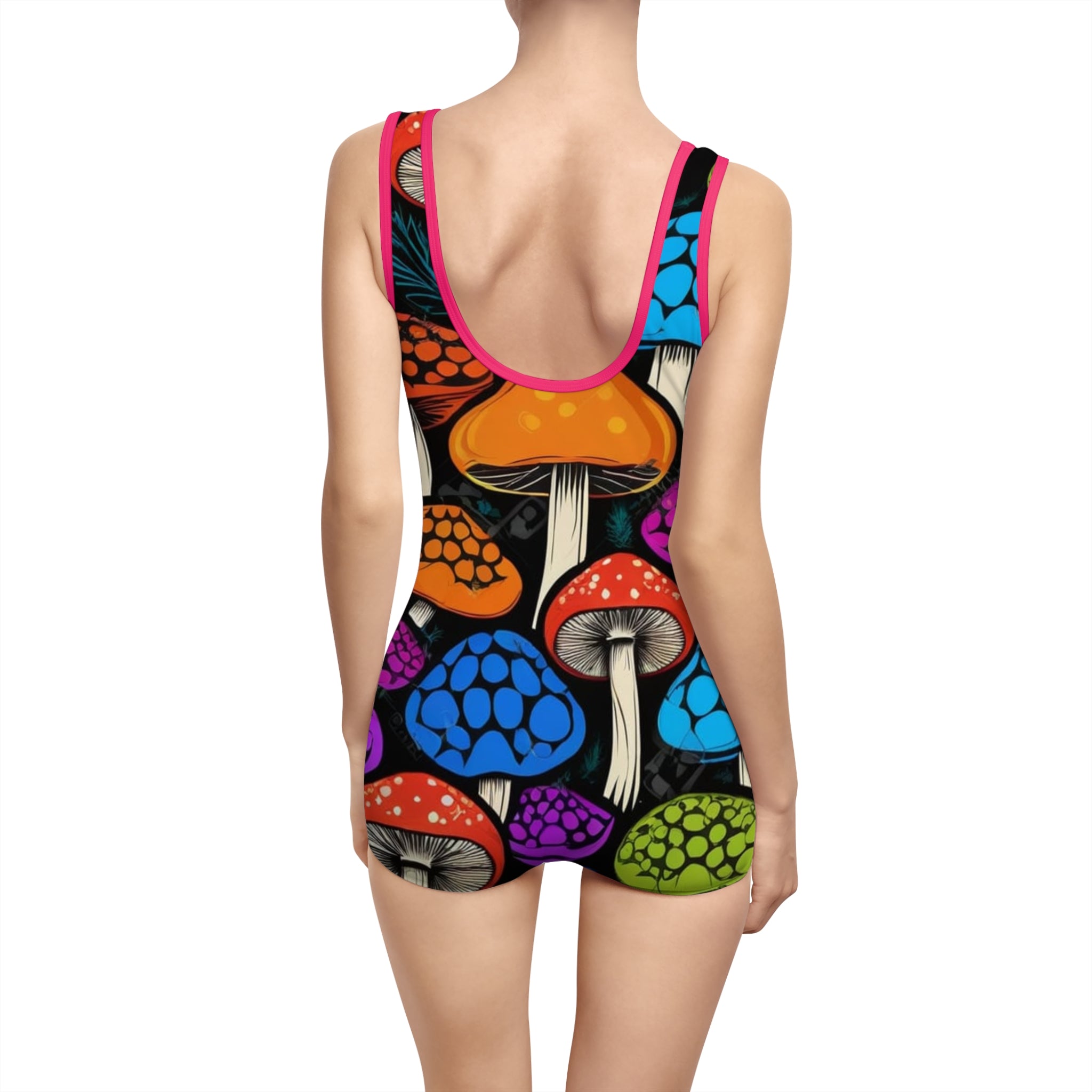 🍄 Myco Pop One-Piece Romper Swimsuit – Color Outside the Tide 🌈