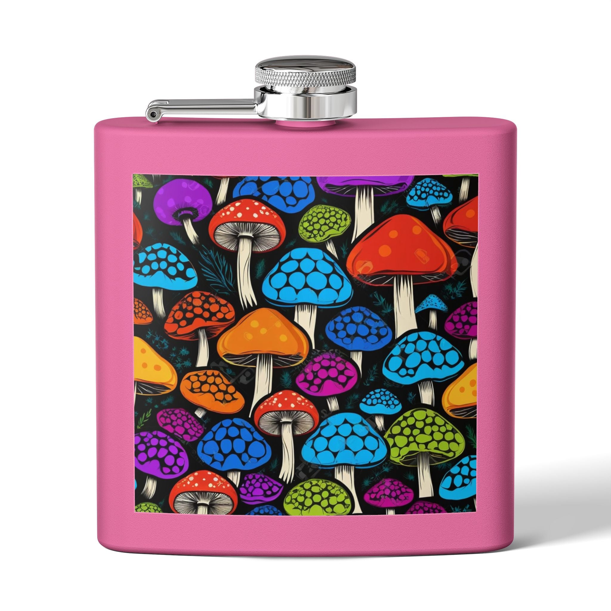 🌈 Psychedelic Pop Shroom Flask – Sip Boldly, Live Colorfully 🍄