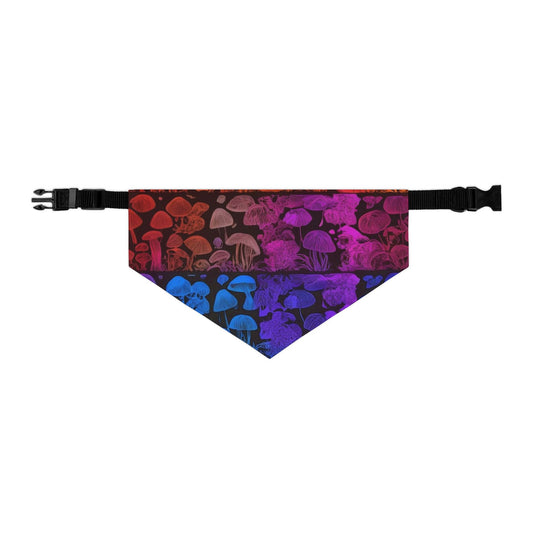 🌈 Shroom Bloom Spectrum Pet Bandana – Where Fungi Meets Fashion