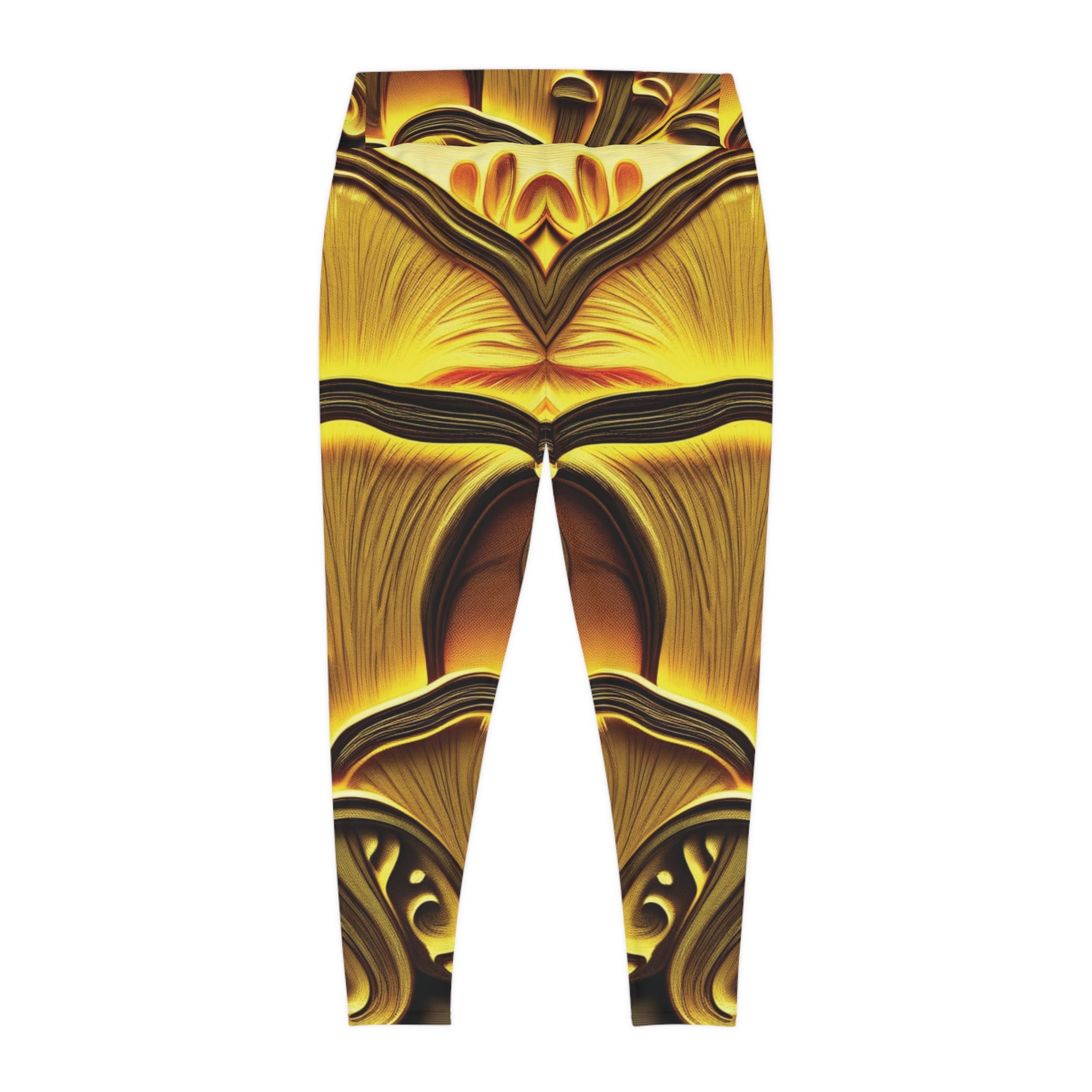 Plus Size Leggings — Golden Baroque All-Over Print