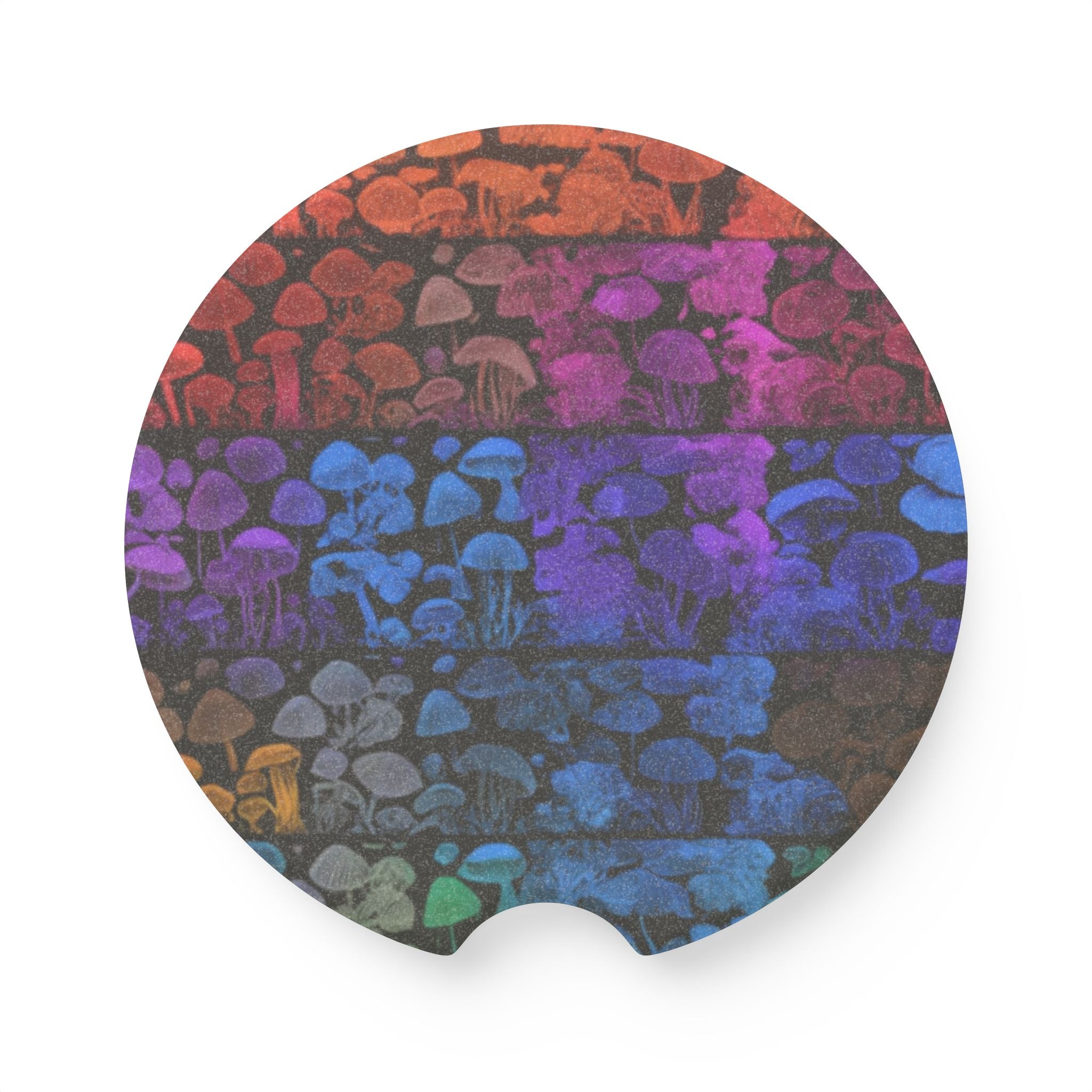 🍄 Rainbow Shroom Coaster – A Magical Ride for Your Cup! 🌈✨
