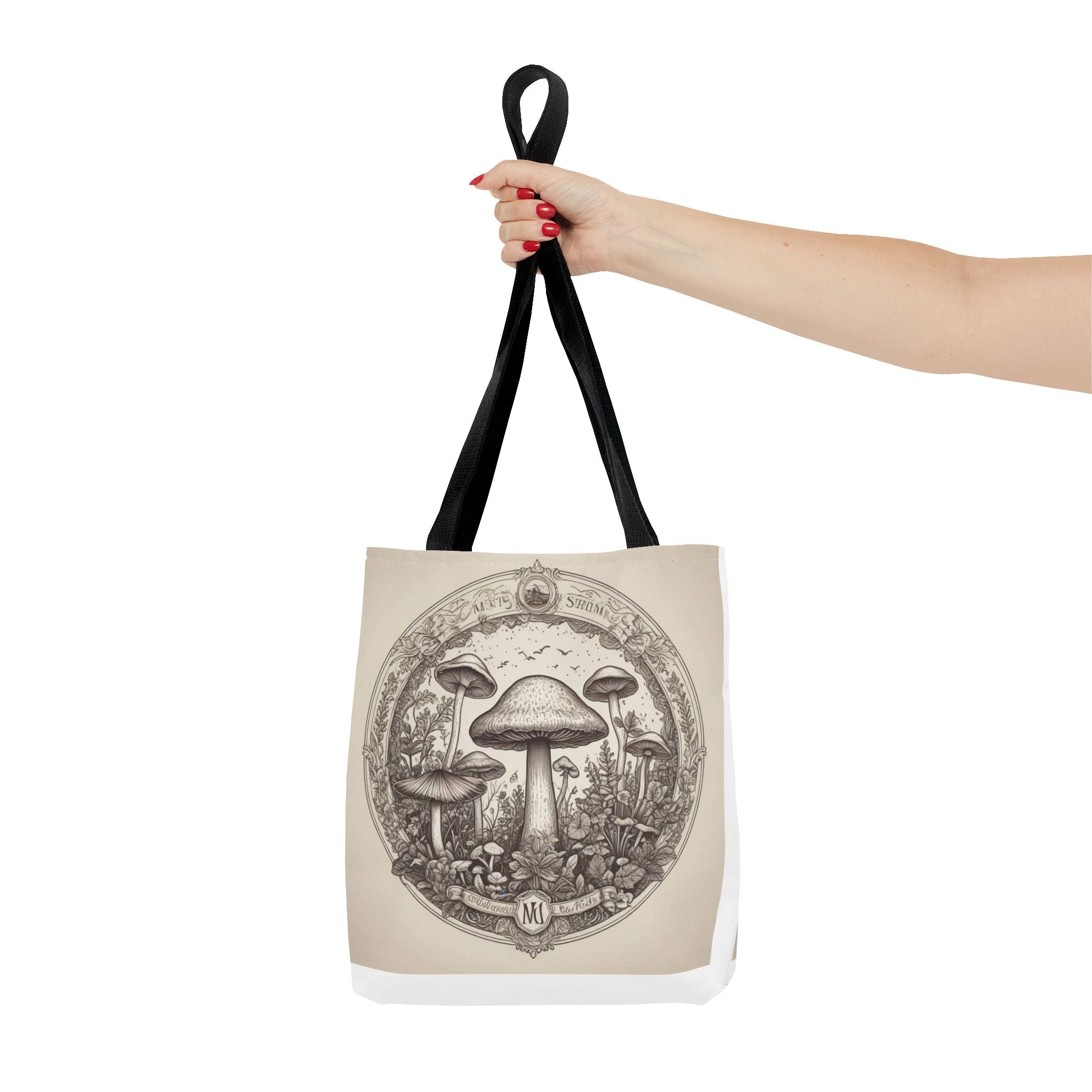 👜 Mystic Shroom Circle Tote Bag – Where Art Nouveau Meets Nature 🍄