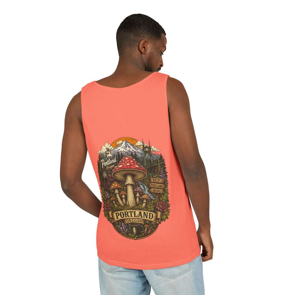 Mushroom Graphic Tank Top — Colorful Psychedelic Fungi Design