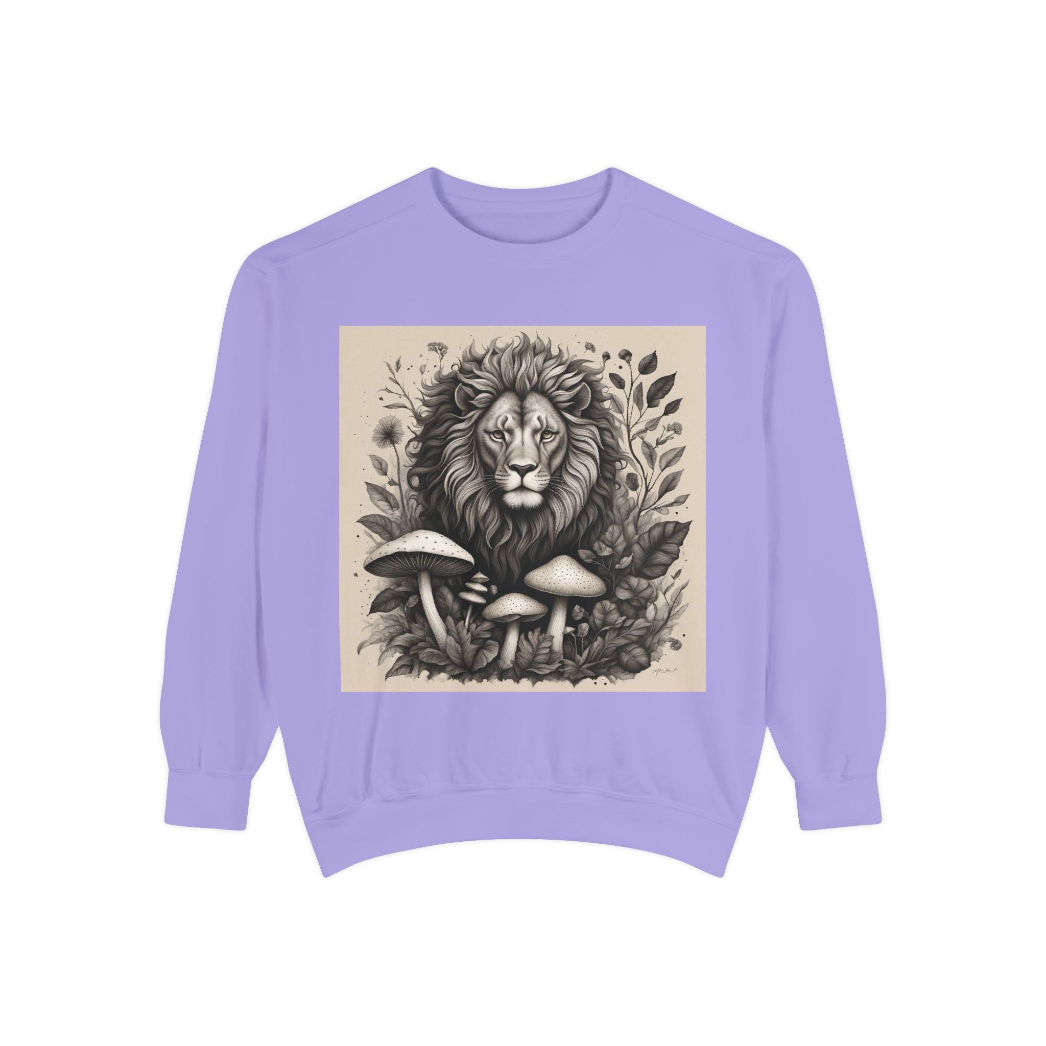 🦁 Lionheart & Shrooms Sweatshirt – Wear the Wild Within 🍄