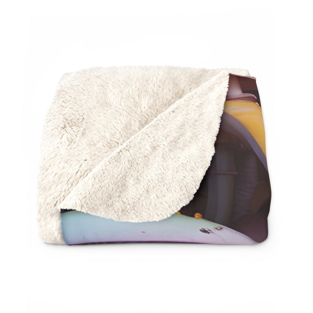 Blanket: Colorful Mushroom Sherpa Blanket — Cozy Fantasy Fleece Throw