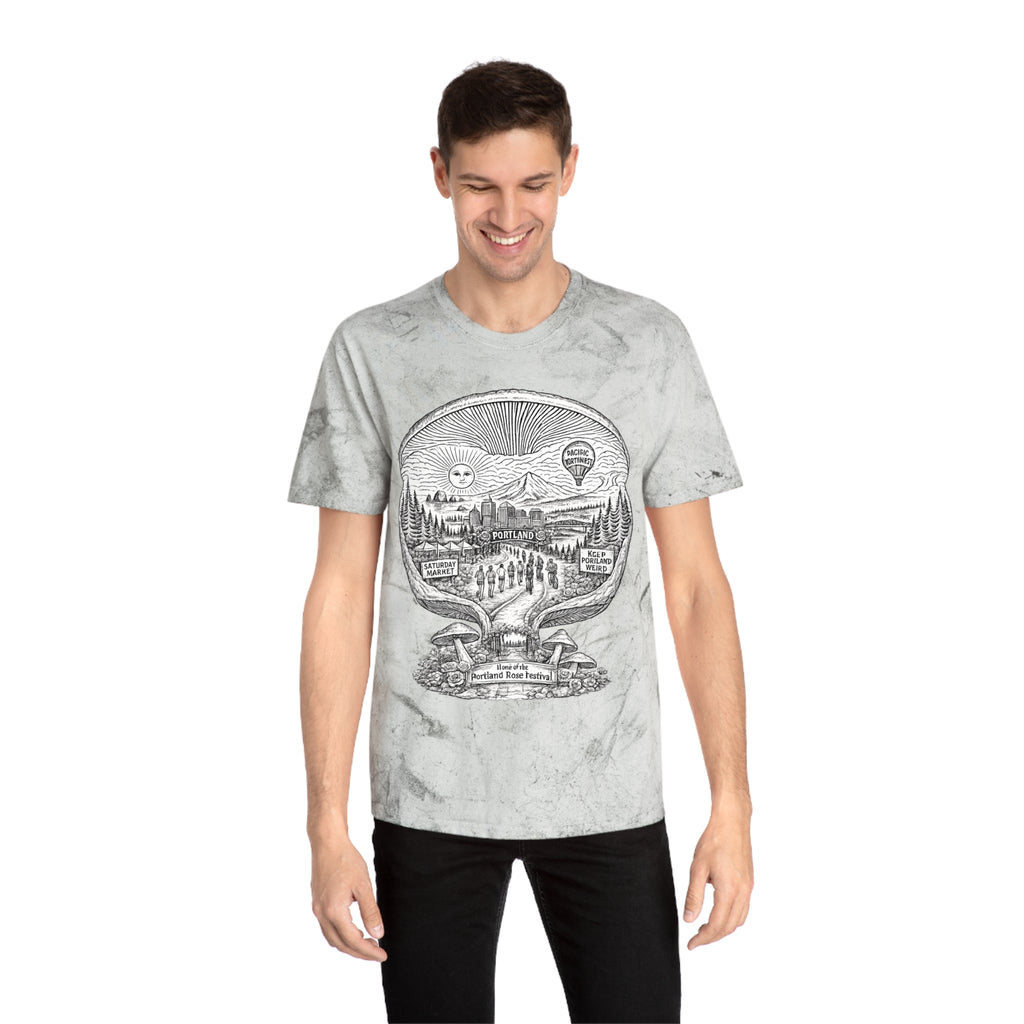 City: Portland Mushroom Vintage T-Shirt