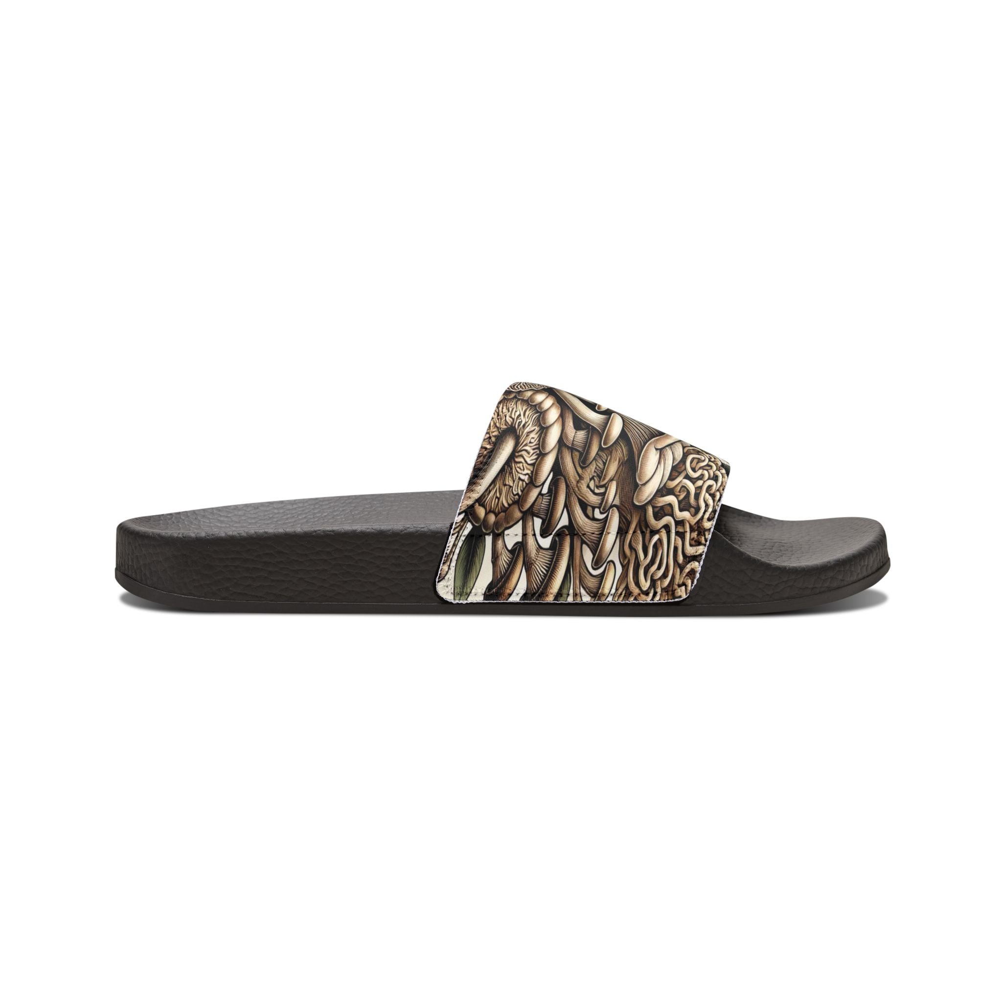 Mushroom Art Slide Sandals — Removable Strap Men's Slides
