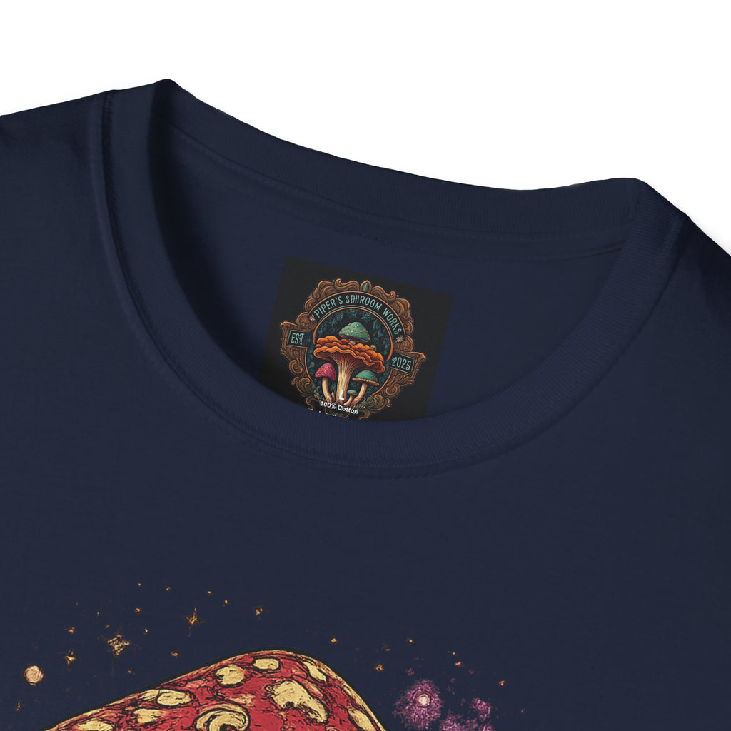 Mushroom Illustration T-Shirt – Vintage Red Toadstool Graphic