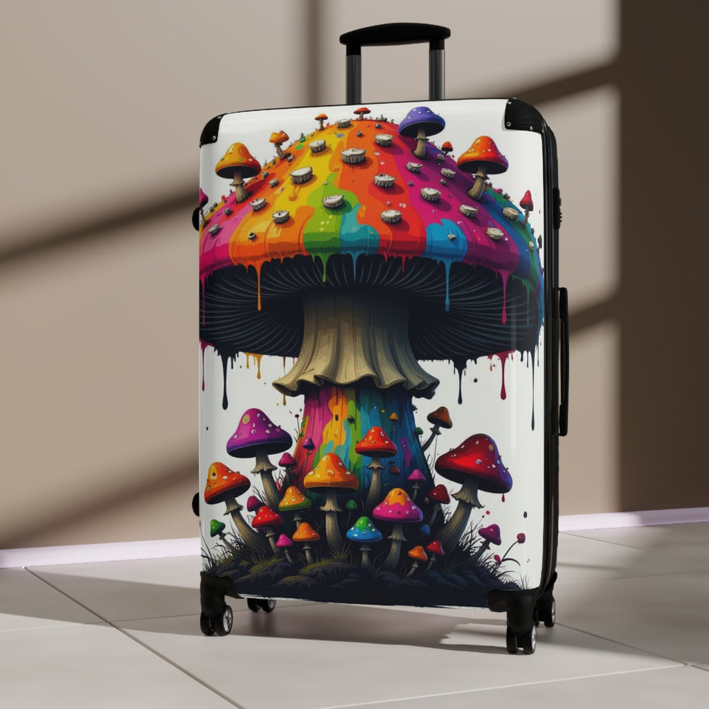 Valise psychédélique champignon arc-en-ciel – Bagage cabine coloré