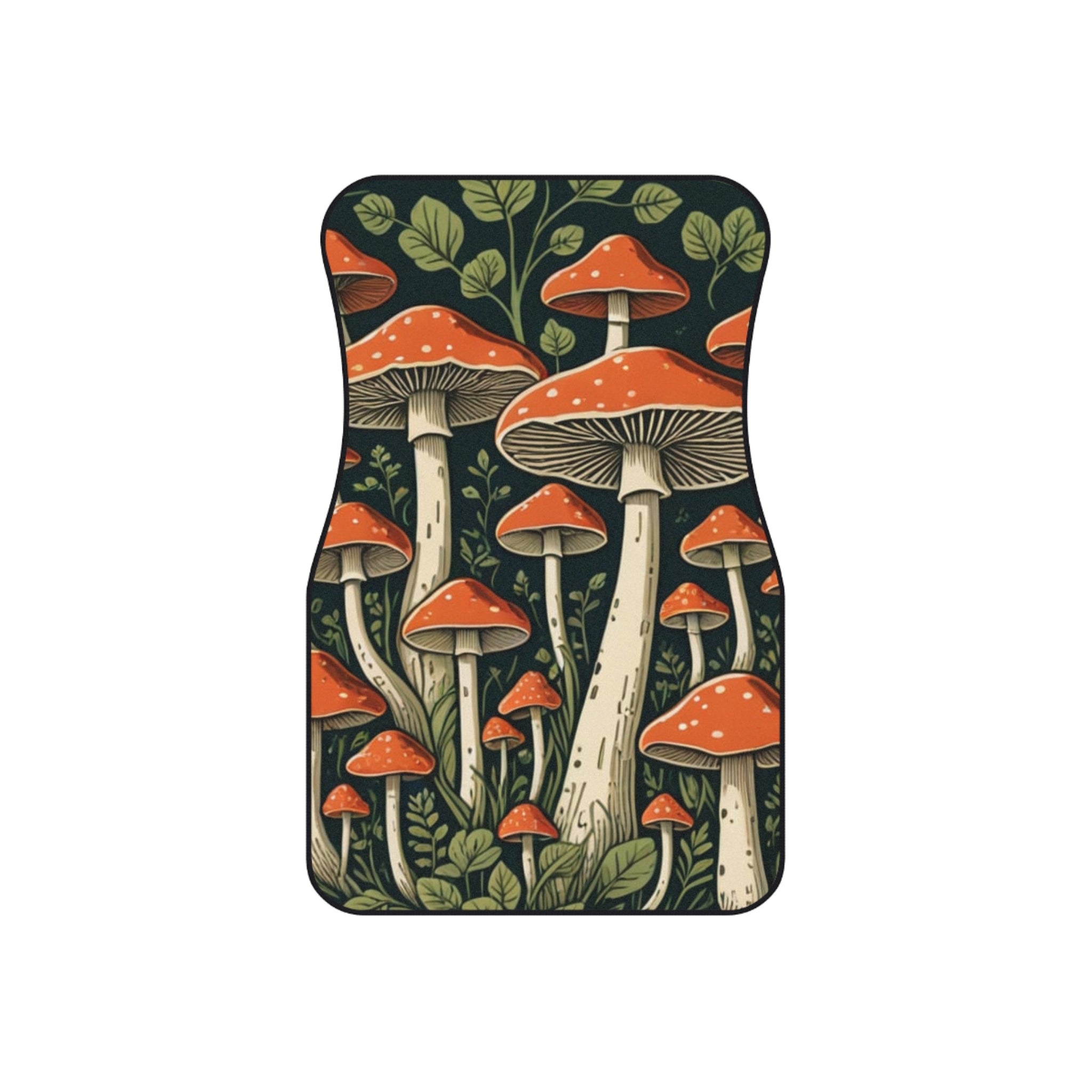 🍄🚘 “Forest Floor Fantasy” Car Mat Set 🌿✨ (Set of 4)