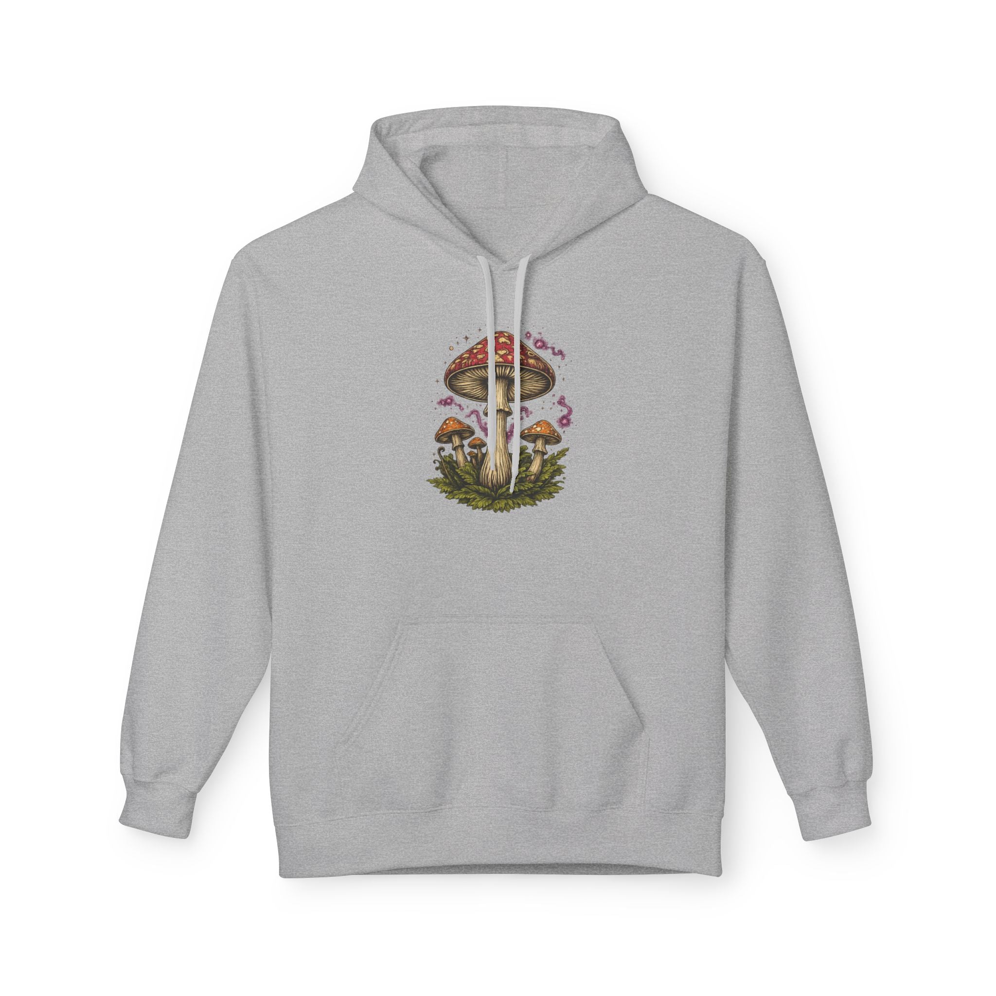 Mushroom Art Hoodie — Botanical Foraging Graphic Pullover