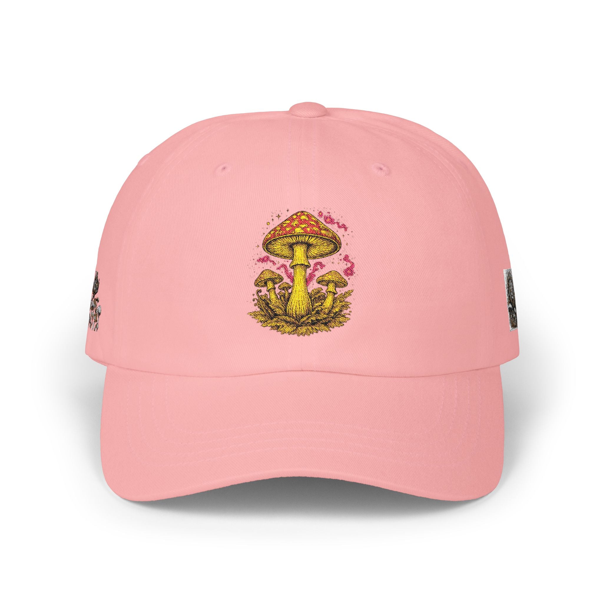 Mushroom Cluster Dad Cap — Psychedelic Nature Embroidered Baseball Hat
