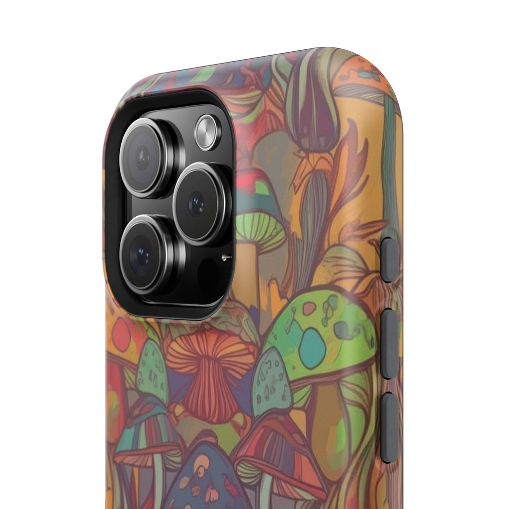 Mushroom Grove Impact-Resistant Case, Unique Phone Cover for Nature Lovers, Mushroom Art Gifts, Phone Accessories for Festivals, [...]