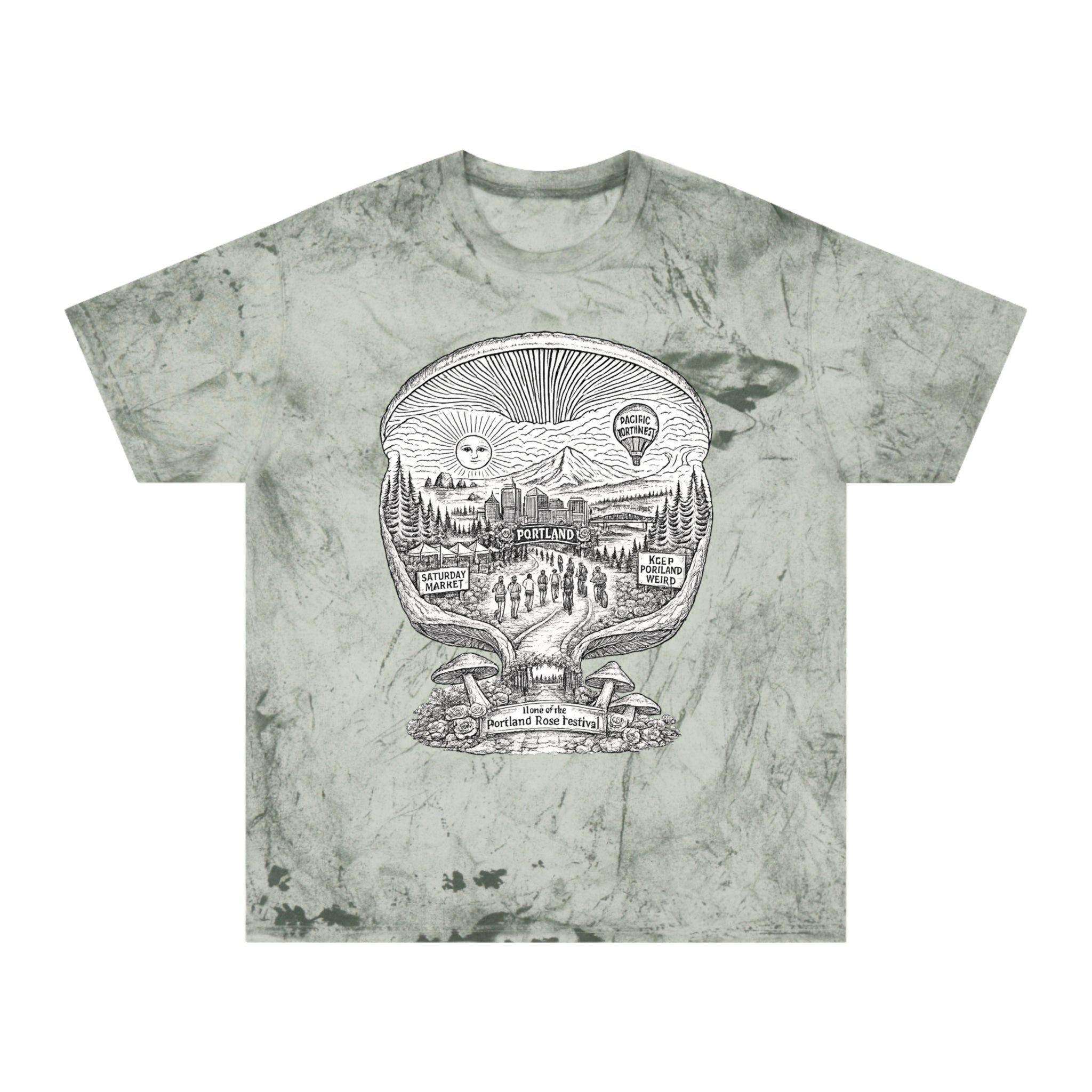 City: Portland Mushroom Vintage T-Shirt