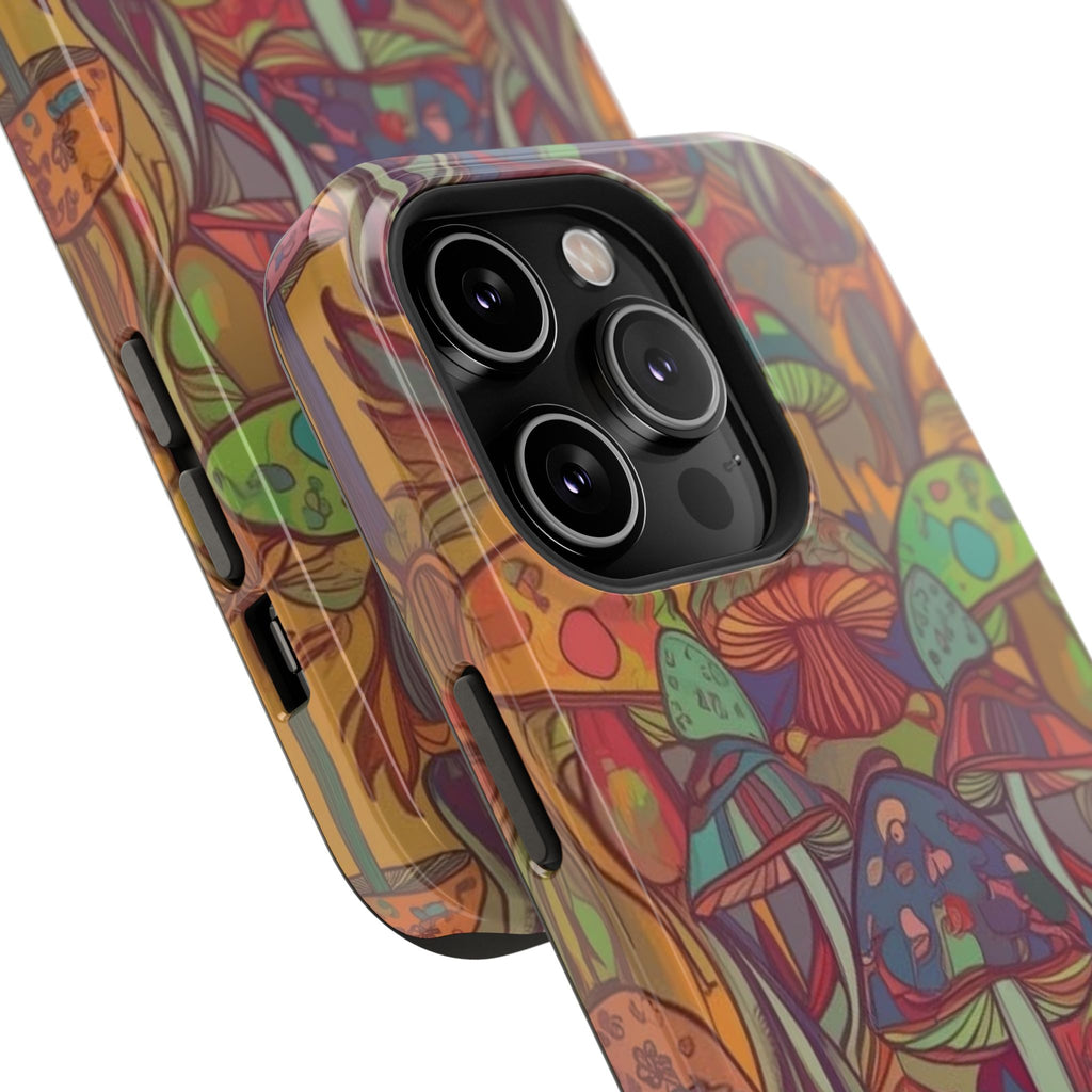 Mushroom Grove Impact-Resistant Case, Unique Phone Cover for Nature Lovers, Mushroom Art Gifts, Phone Accessories for Festivals, [...]
