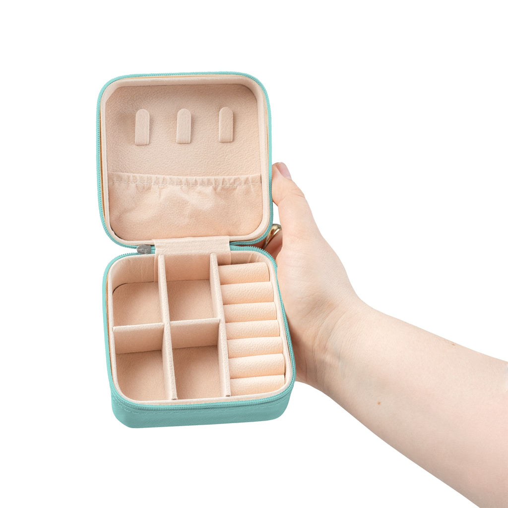 Mushroom Forest Jewelry Travel Case — Compact Velvet-Lined Organizer