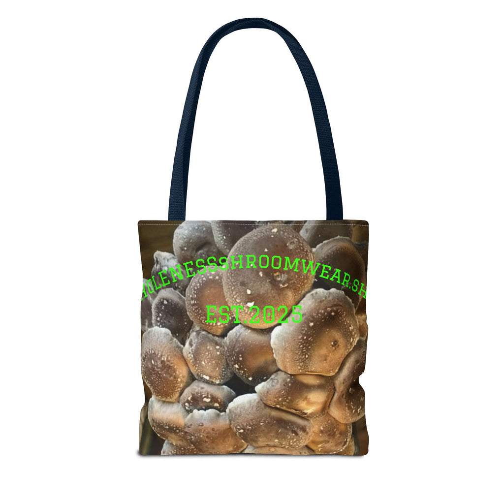 Bag: Mushroom Print Tote Bag-Over-Print Canvas Tote