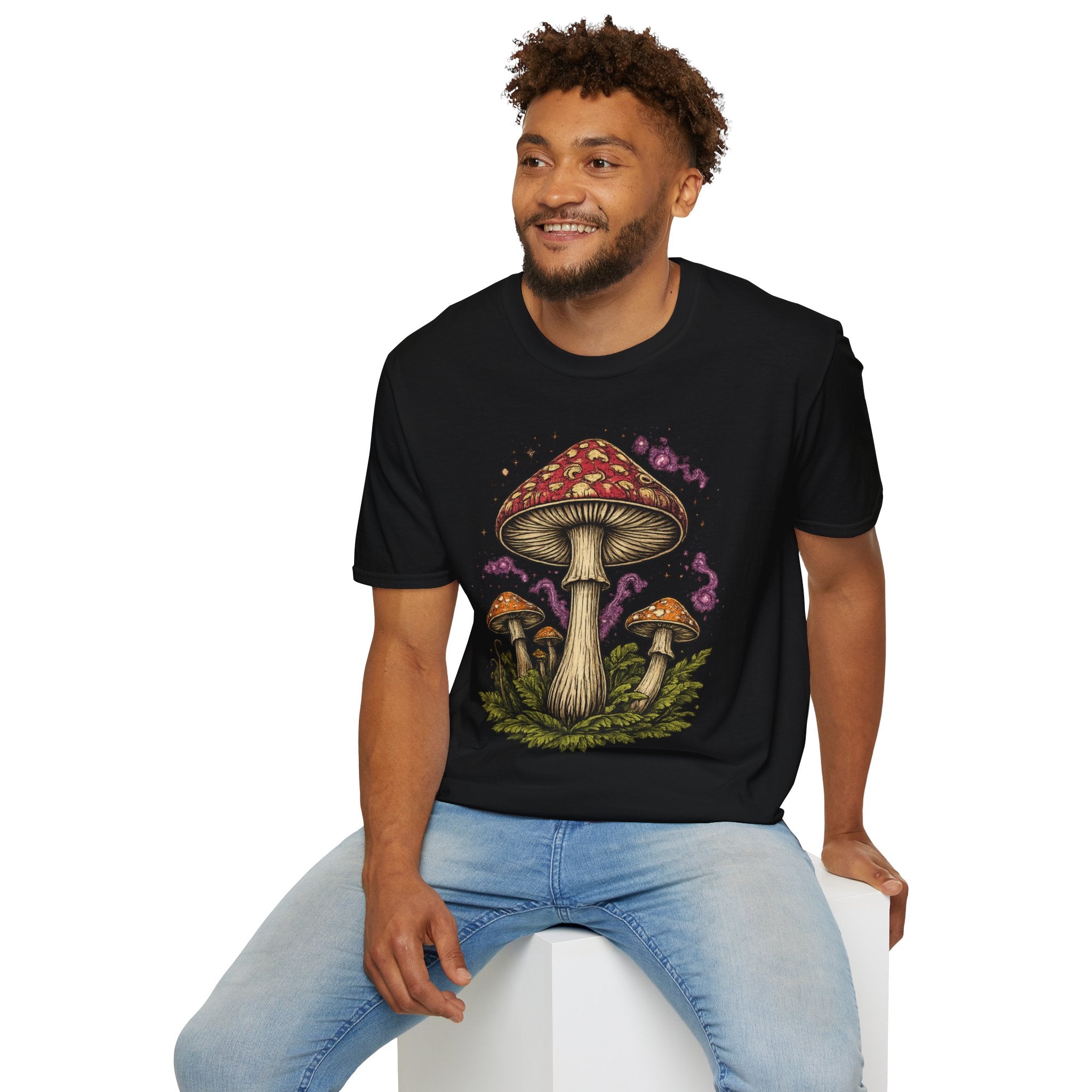 Mushroom Magic T-Shirt — Vintage Red Toadstool Illustration