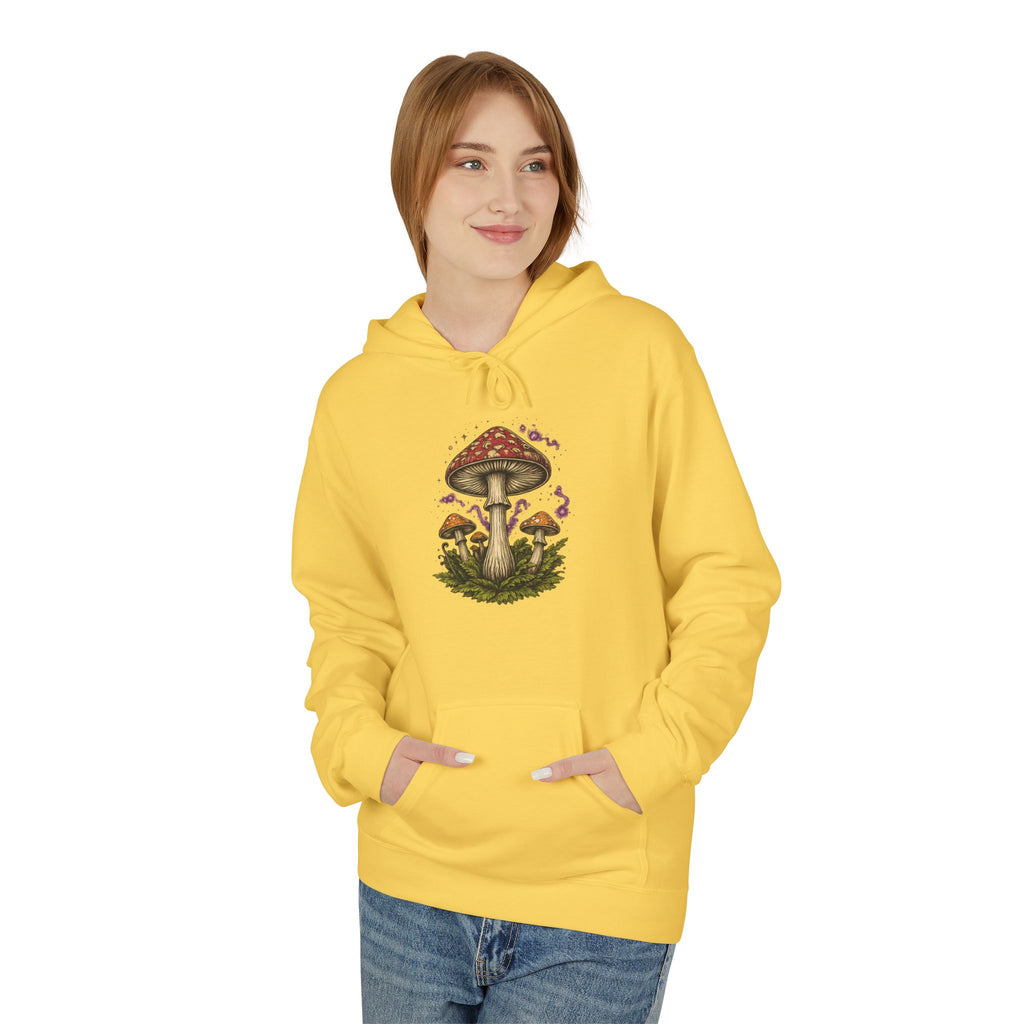 Mushroom Art Hoodie — Botanical Foraging Graphic Pullover