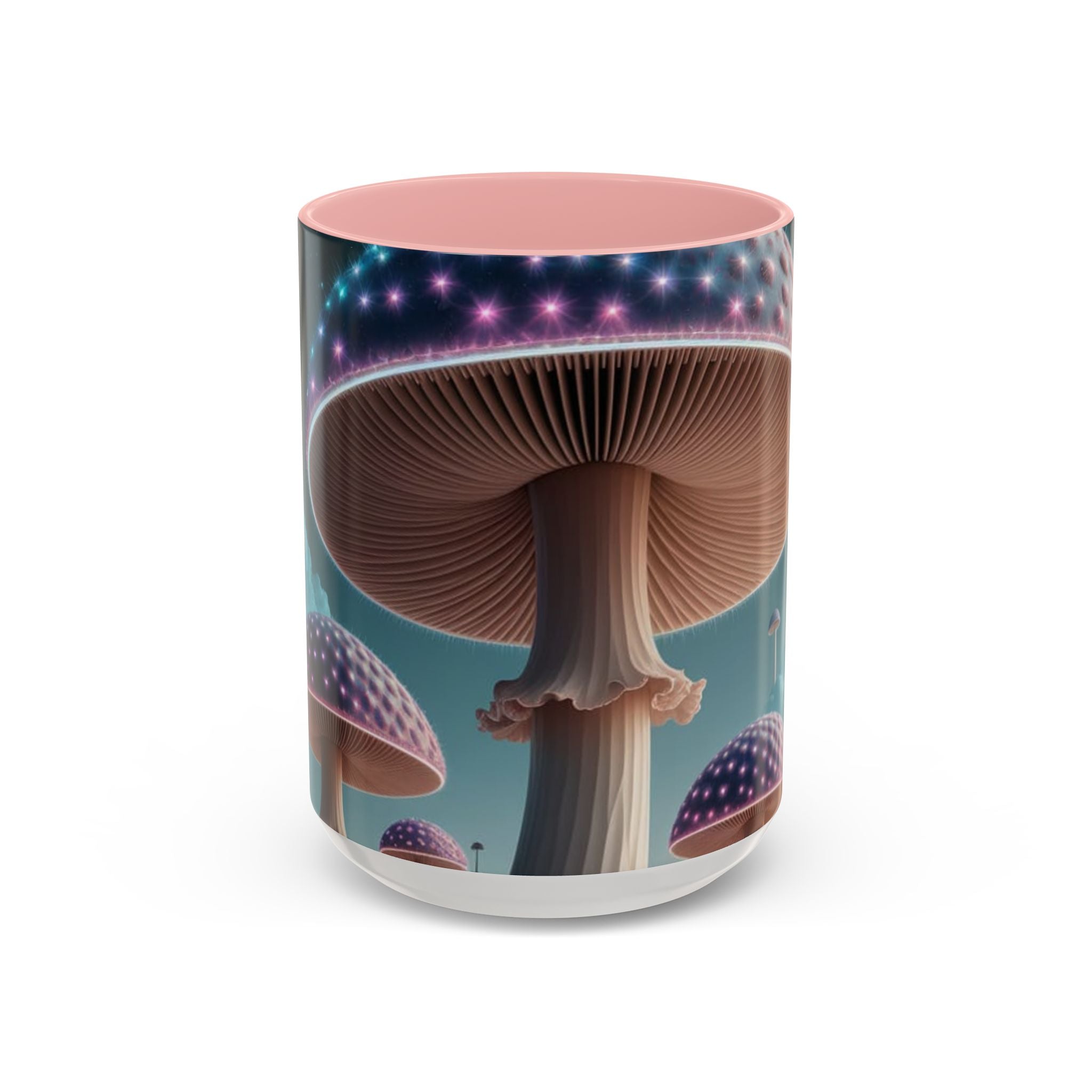 Mug: Mystical Mushroom Accent Coffee Mug — Fantasy Psychedelic Ceramic Cup (11/15oz)