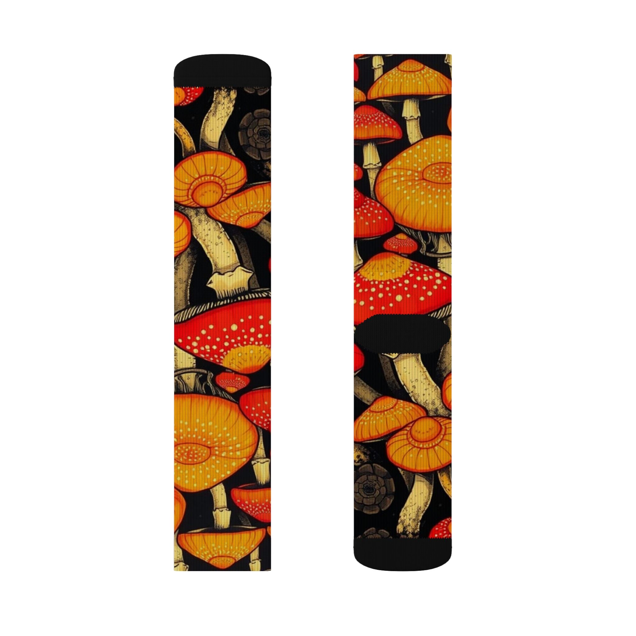 Whimsical Mushroom Socks, Colorful Patterned Socks, Gifts for Nature Lovers, Cozy Everyday Wear, Trendy Sock Collection