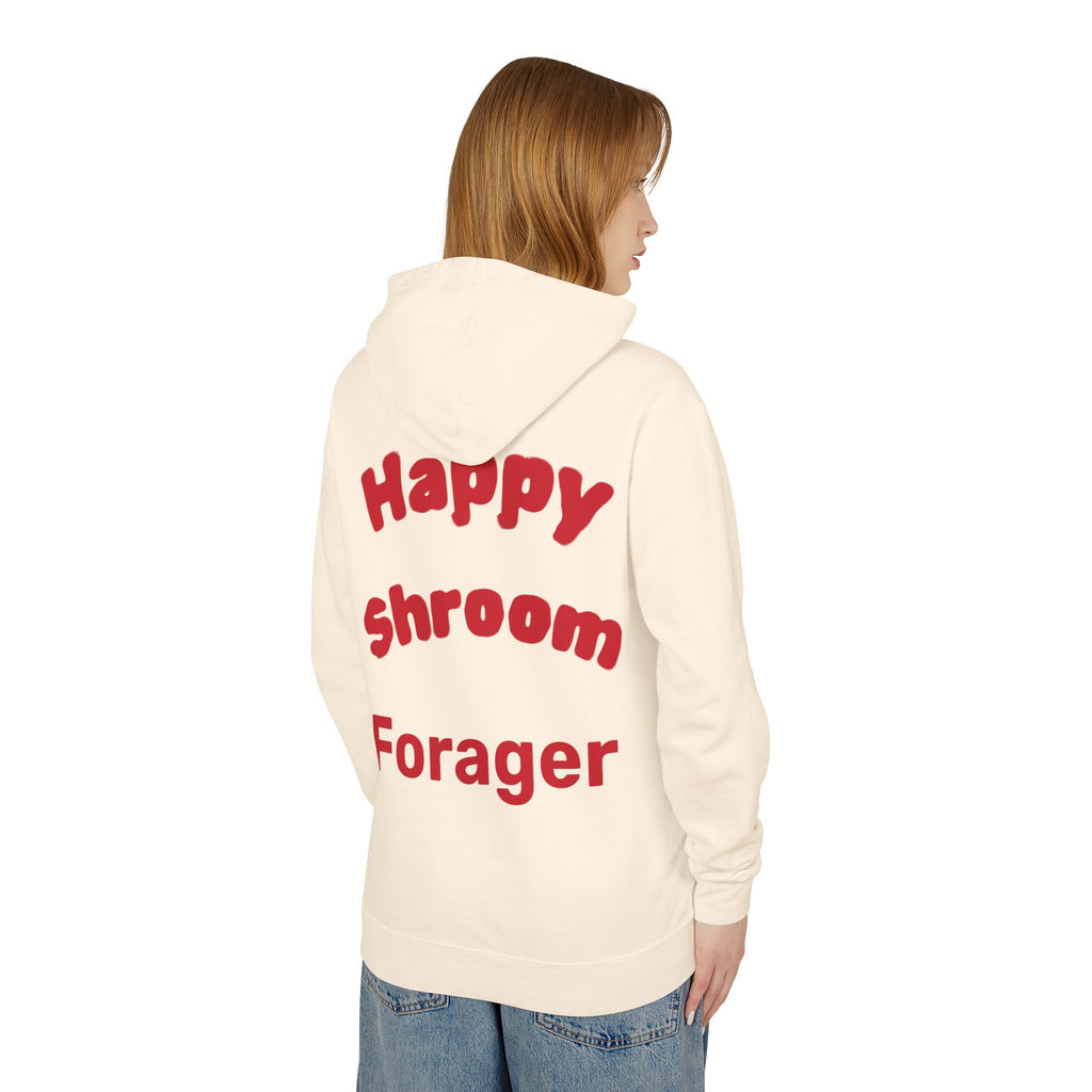 Mushroom Christmas Tree Hoodie — "Happy Shroom Forager" Holiday Pullover