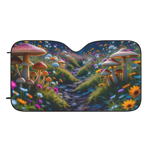 🍄✨ “Mystic Myco Meadow” Car Sunshade 🌞🚗