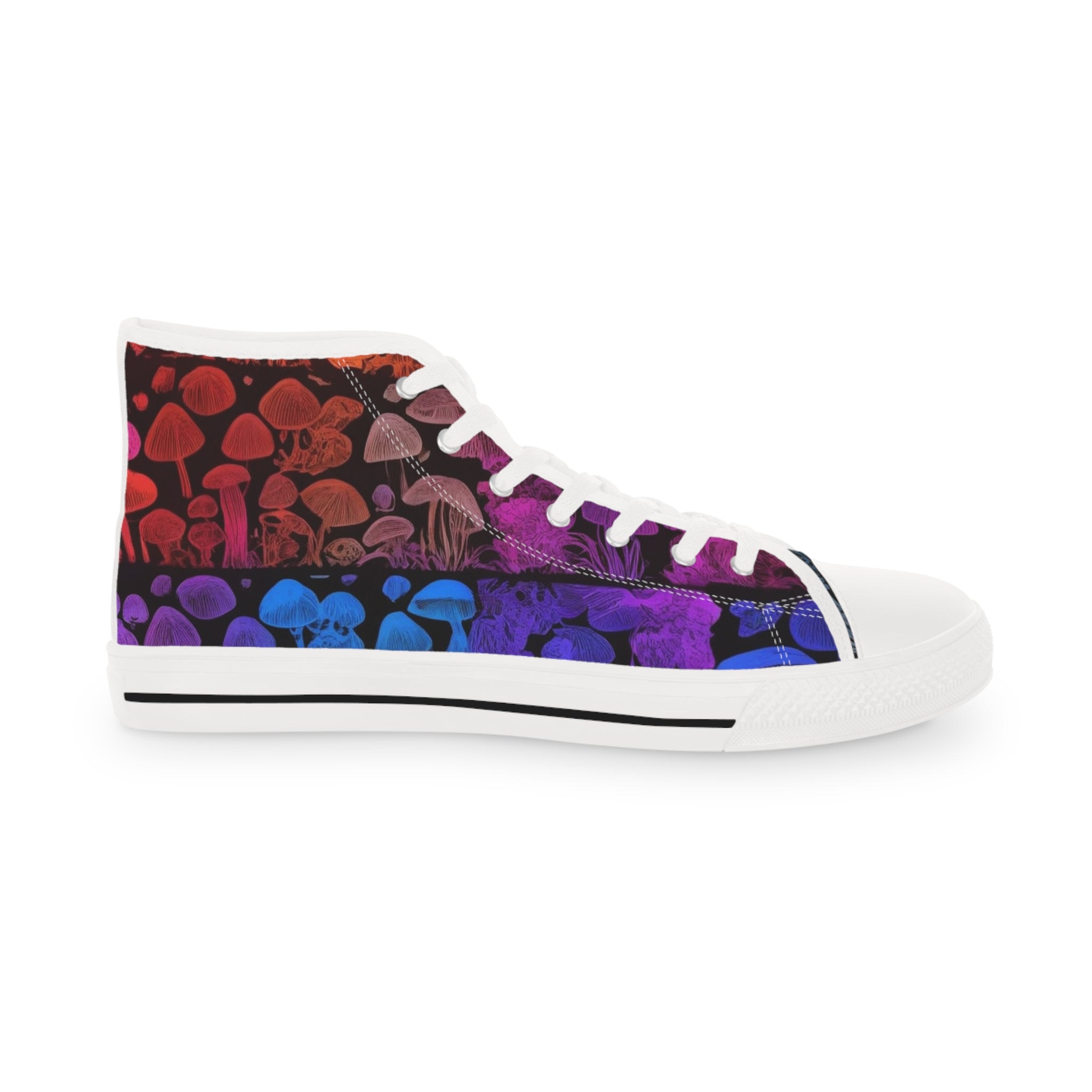 High Top Sneakers – Colorful Floral Gradient Print
