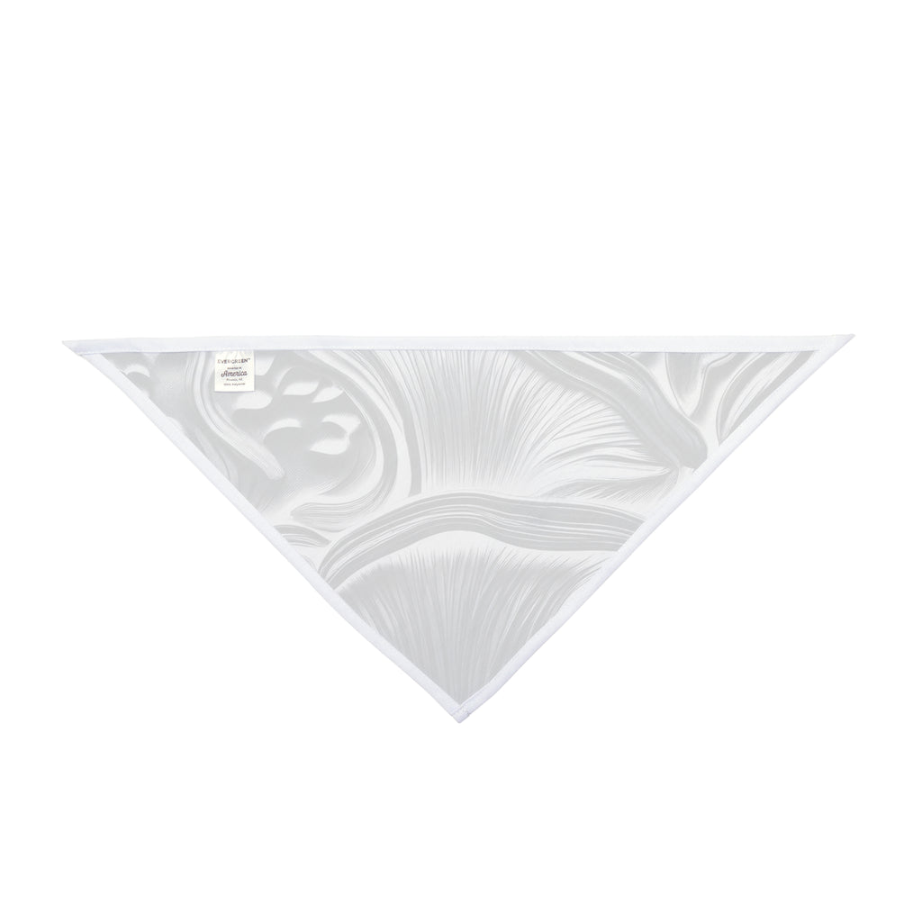 Pet Bandana: Silver Floral Pet Bandana — Metallic Floral Pattern Dog & Cat Accessory