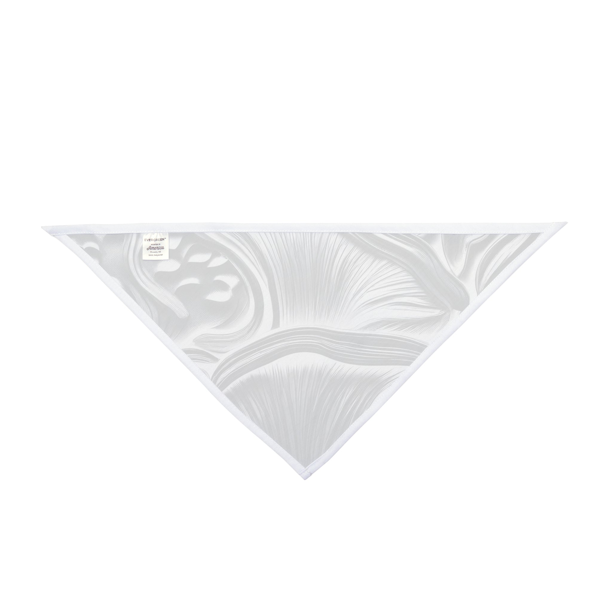 Pet Bandana: Silver Floral Pet Bandana — Metallic Floral Pattern Dog & Cat Accessory