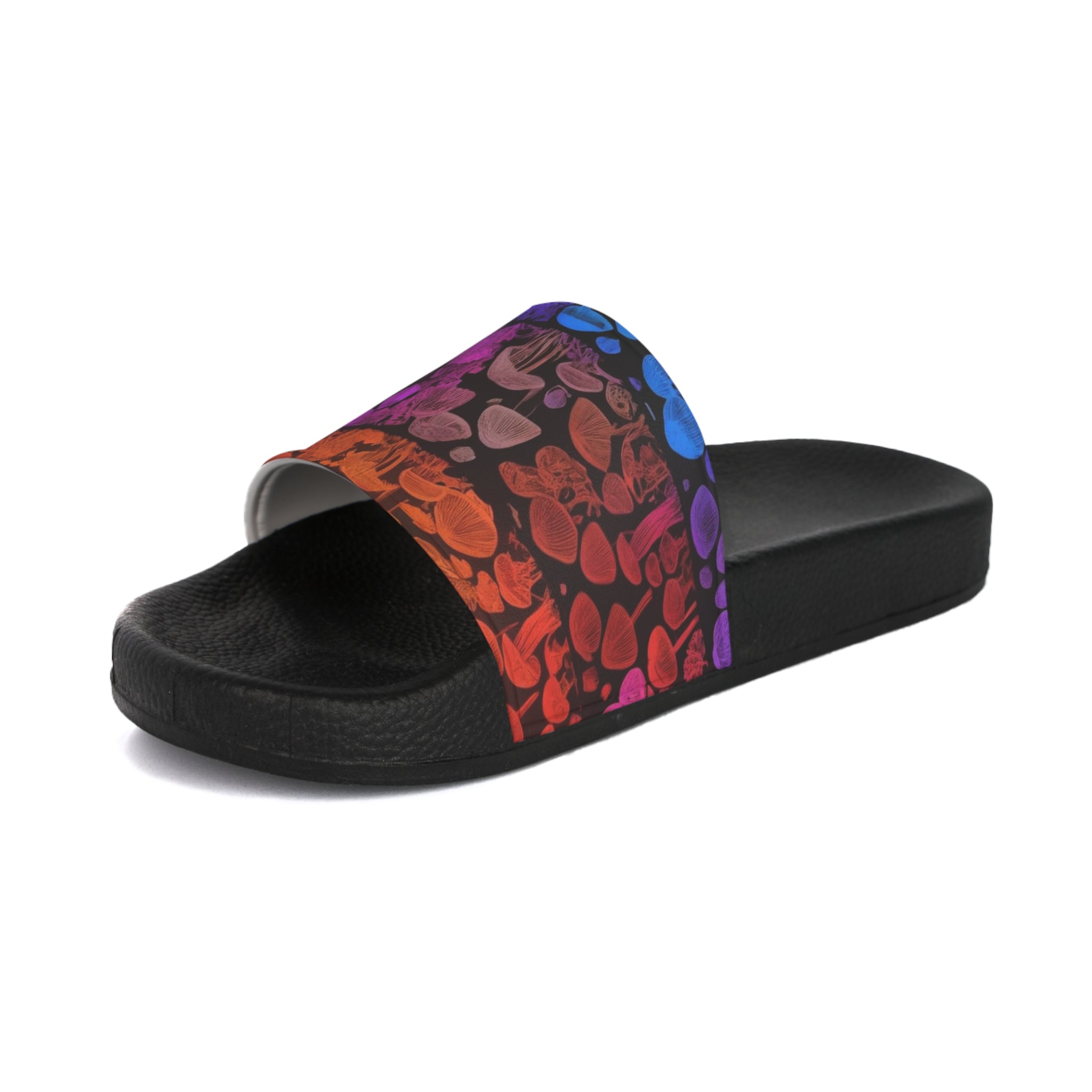 Men's Skull Gradient Slide Sandals — Colorful Gothic Beach Slides