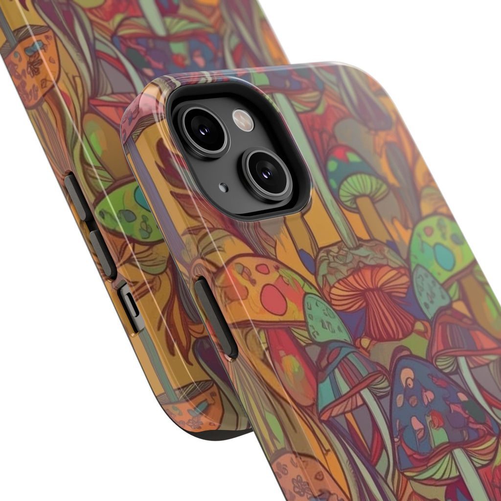 Mushroom Grove Impact-Resistant Case, Unique Phone Cover for Nature Lovers, Mushroom Art Gifts, Phone Accessories for Festivals, [...]