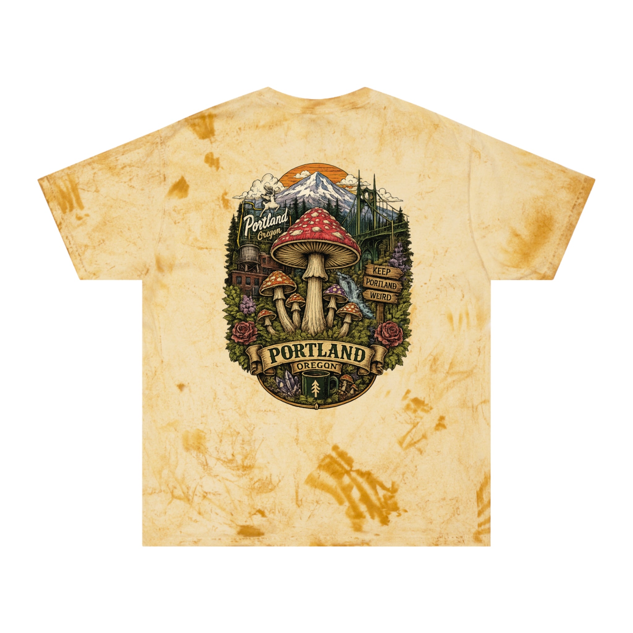 City: Portland Mushroom Vintage T-Shirt
