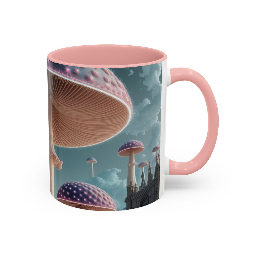 Mug: Mystical Mushroom Accent Coffee Mug — Fantasy Psychedelic Ceramic Cup (11/15oz)