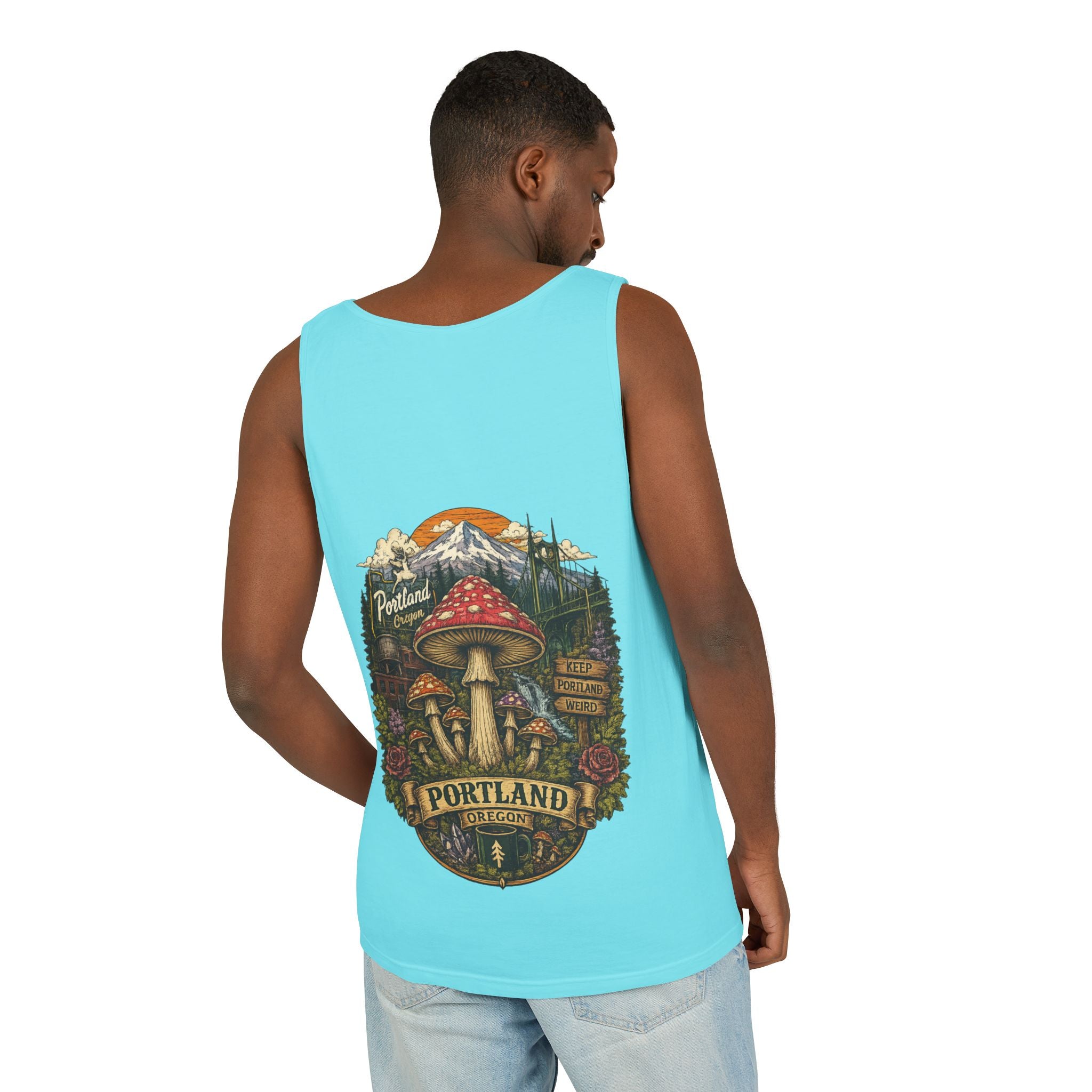 Mushroom Graphic Tank Top — Colorful Psychedelic Fungi Design