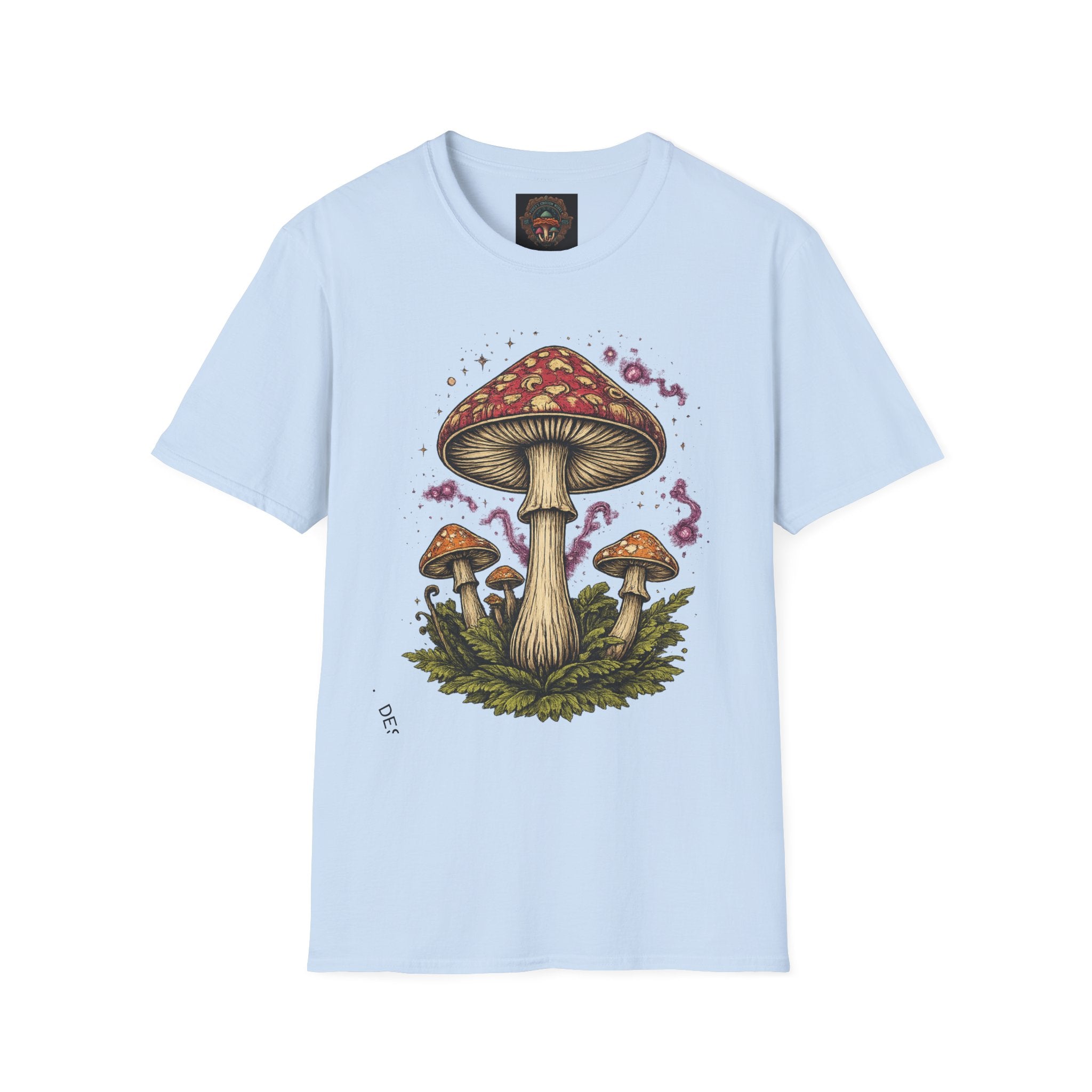 Mushroom Illustration T-Shirt – Vintage Red Toadstool Graphic