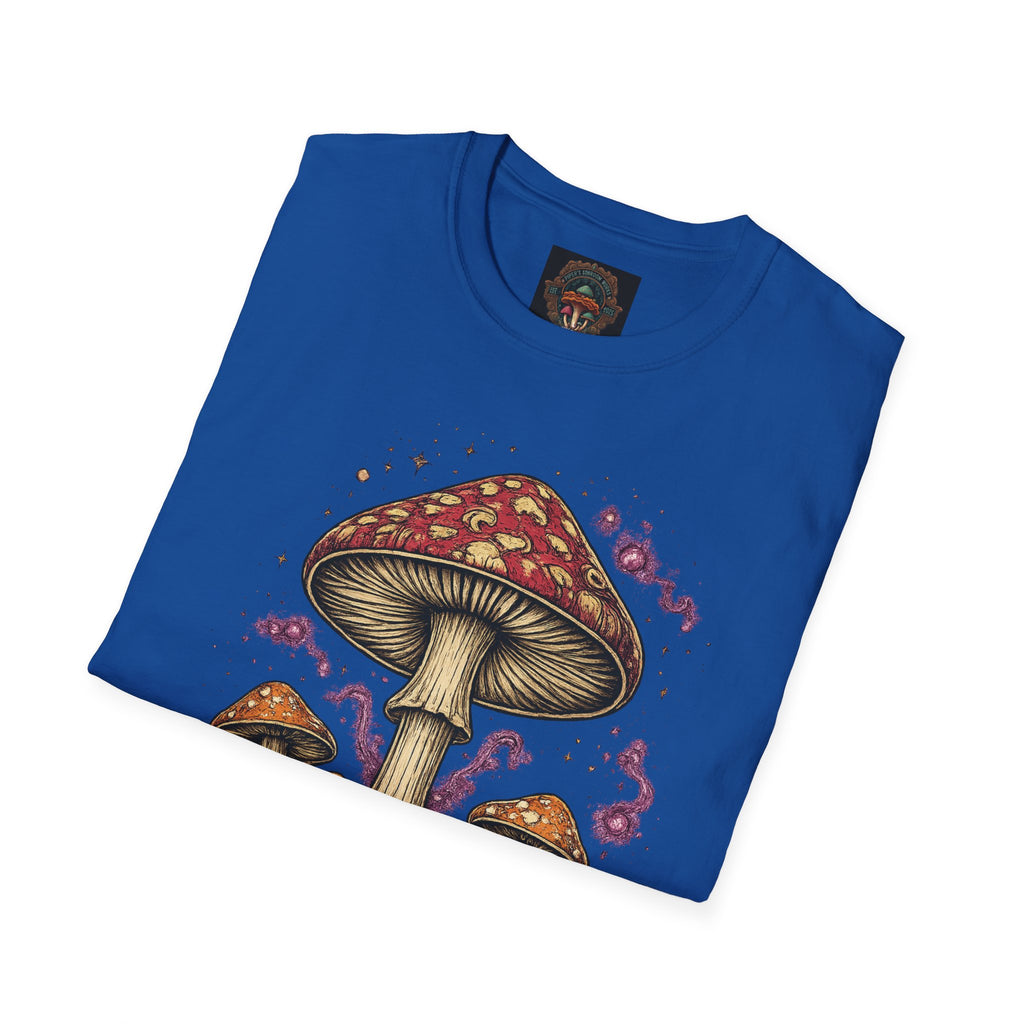 Mushroom Illustration T-Shirt – Vintage Red Toadstool Graphic