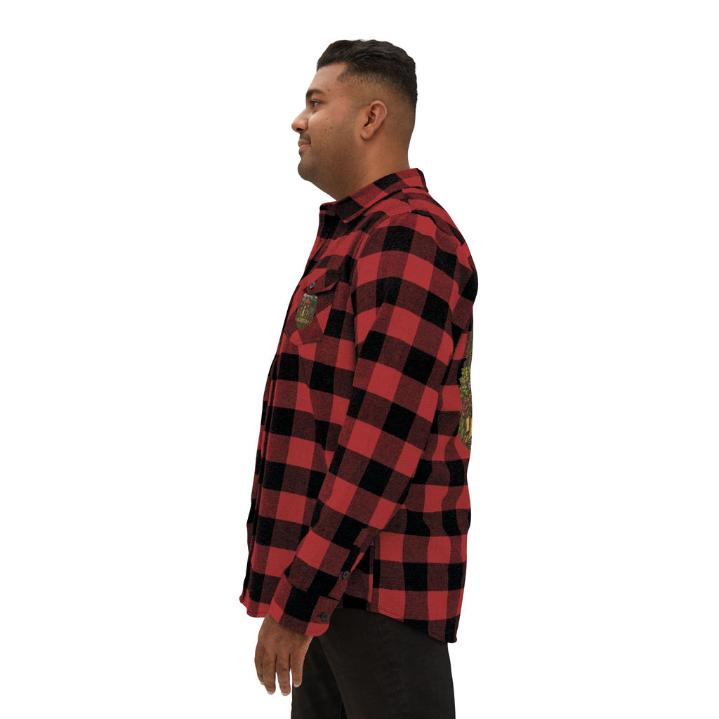 Portland Mushroom Flannel Shirt — Vintage Forest Plaid Button-Up