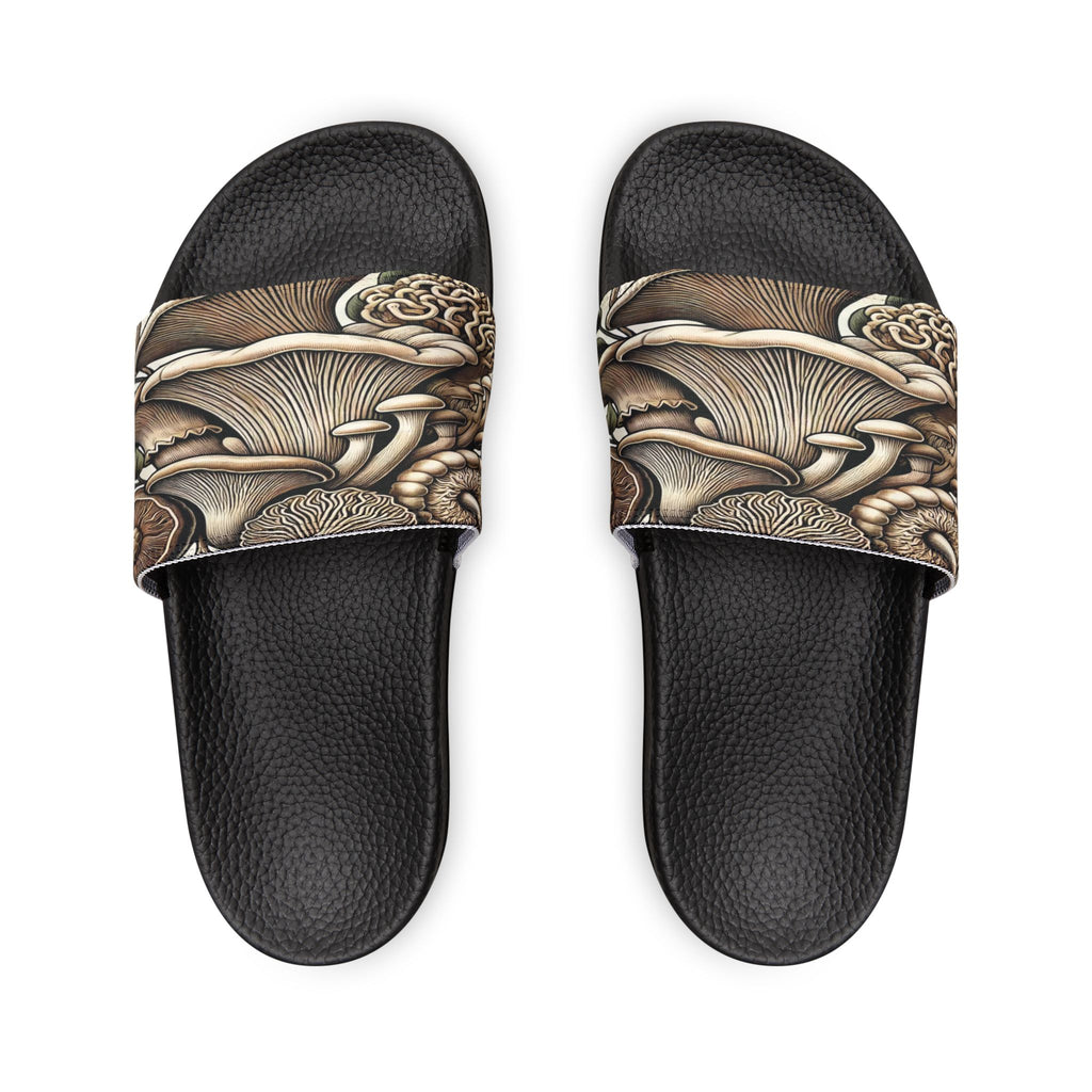 Mushroom Art Slide Sandals — Removable Strap Men's Slides