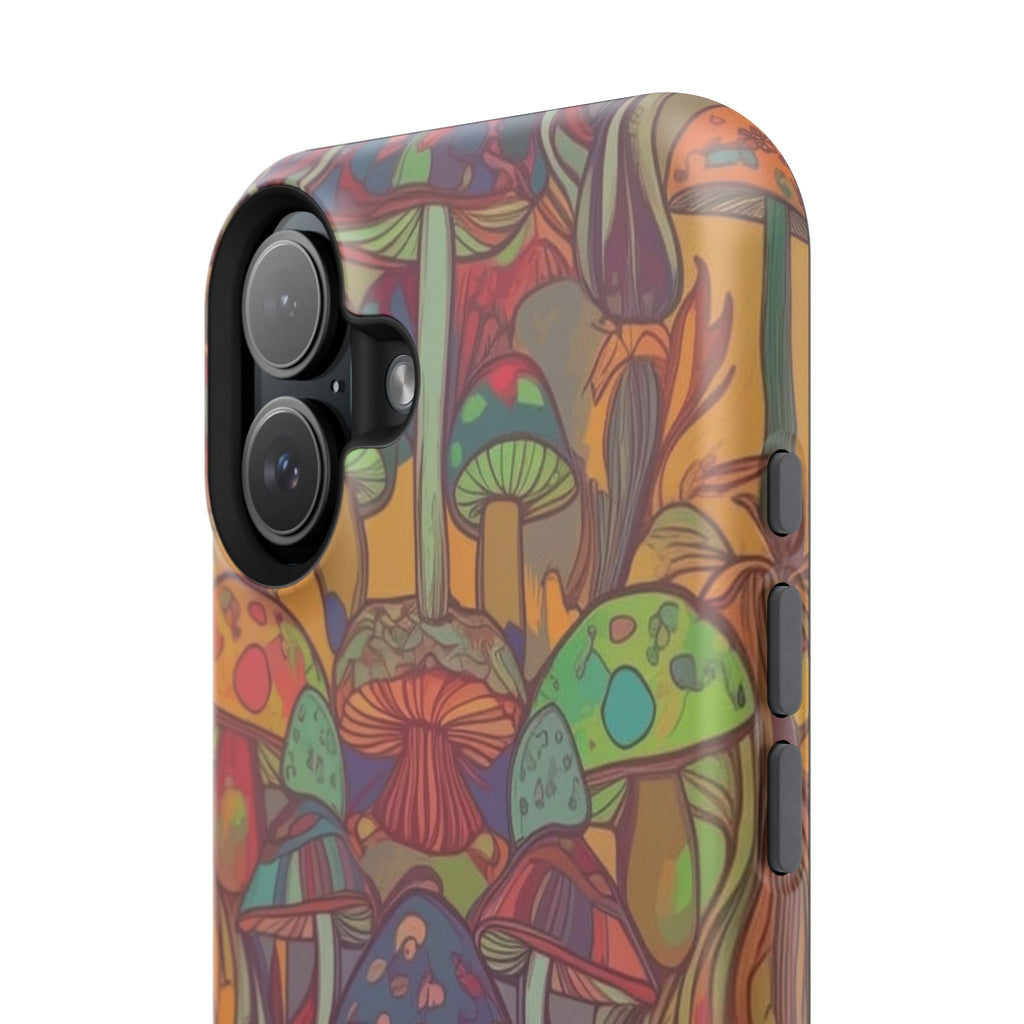 Mushroom Grove Impact-Resistant Case, Unique Phone Cover for Nature Lovers, Mushroom Art Gifts, Phone Accessories for Festivals, [...]