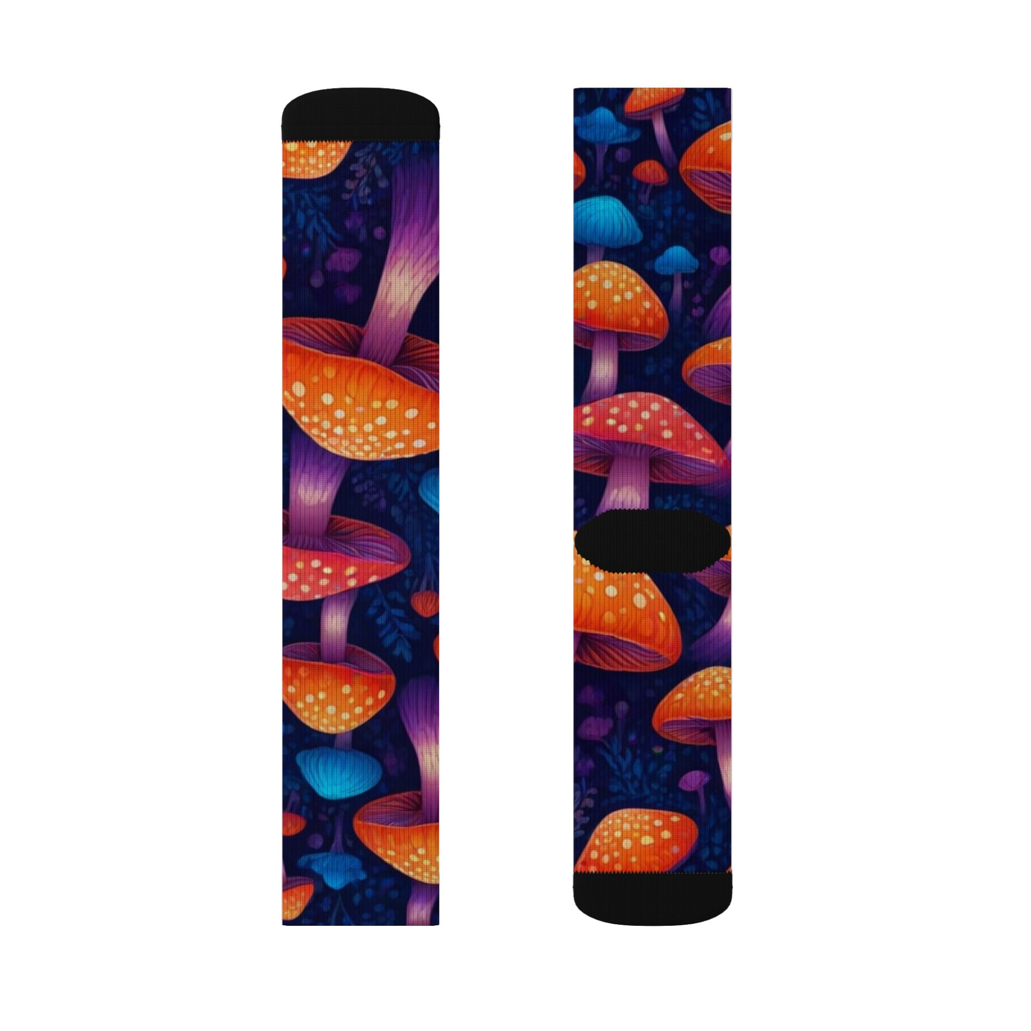 Socks: Colorful Mushroom Pattern Socks, Unique Gift for Fungi Lovers, Fun Fashion Socks, Cozy Home Accessories, Quirky Sock Gift