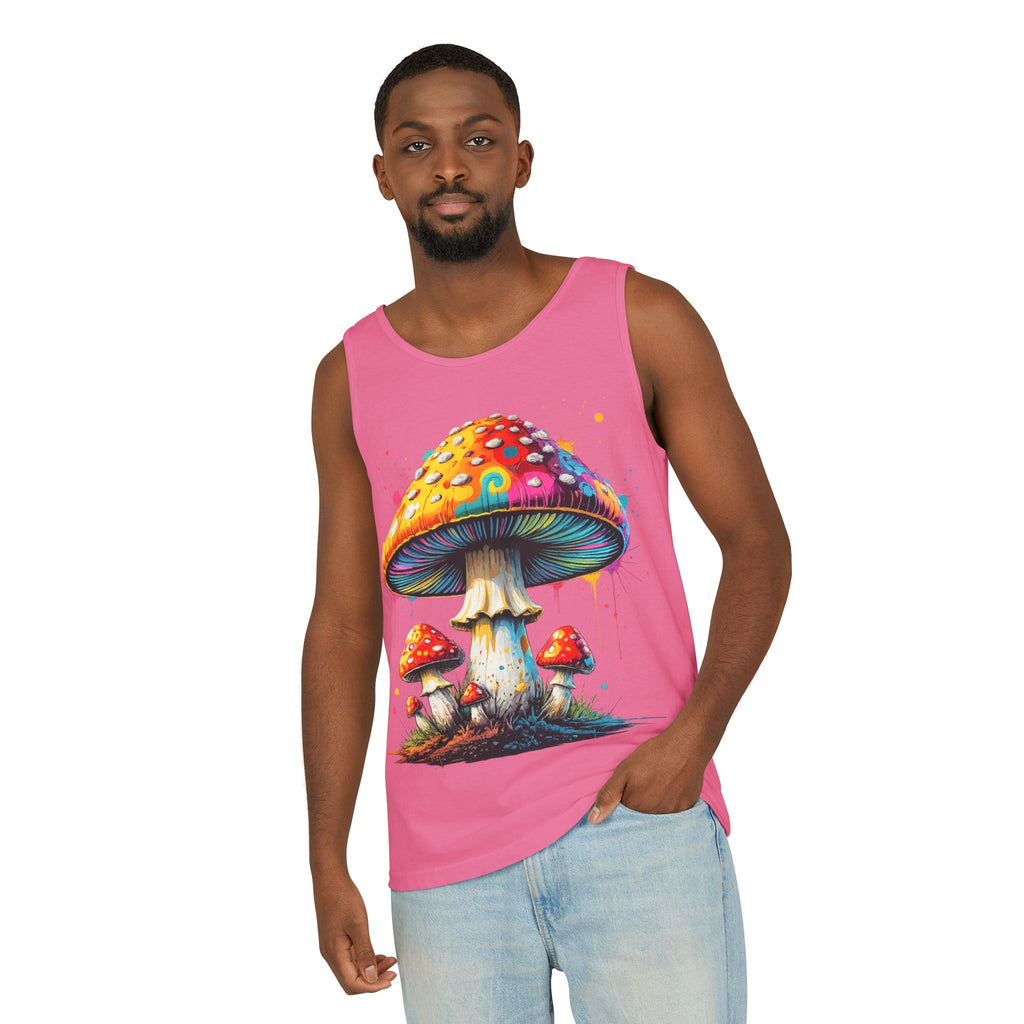 Mushroom Graphic Tank Top — Colorful Psychedelic Fungi Design
