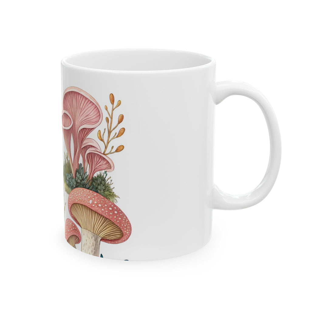Mug: Botanical Mushroom Ceramic Mug — Colorful Wild Fungi Illustration (11oz, 15oz)