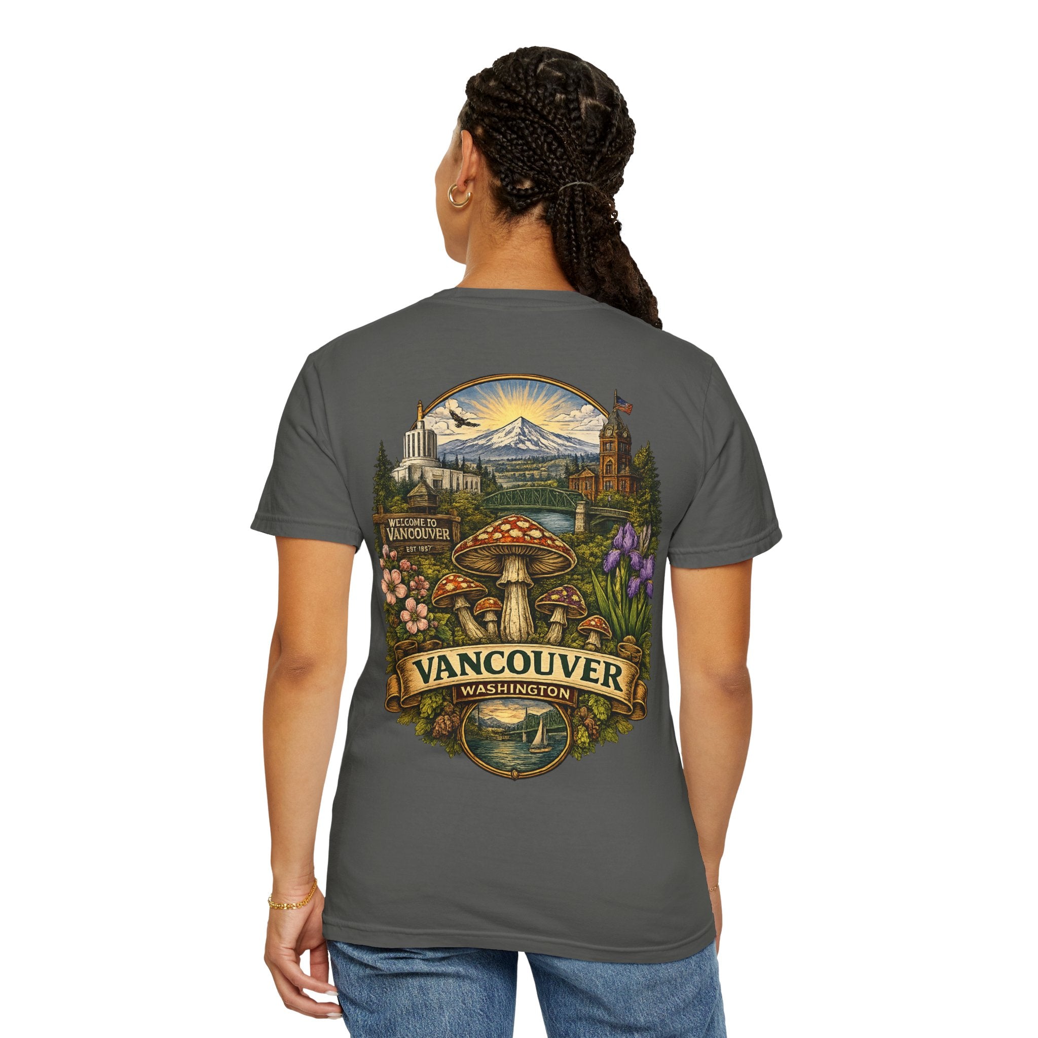 Lake Oswego Mushroom T-Shirt — Vintage Nature & Psychedelic Fungi Design
