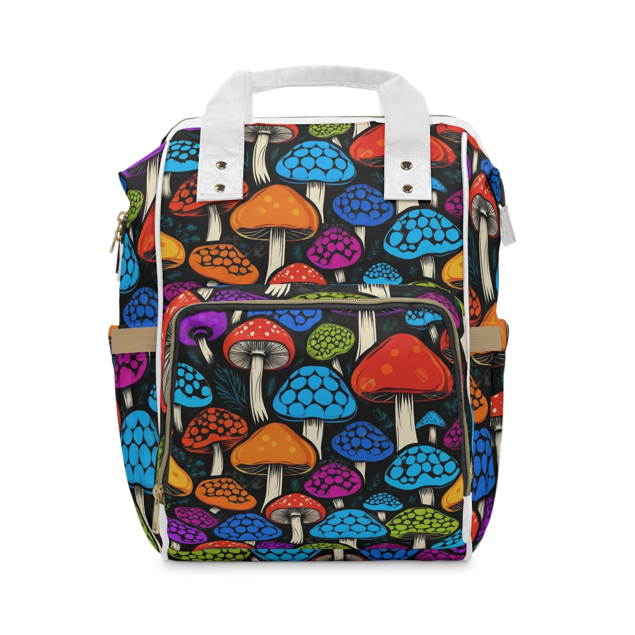 🎒🍄 Mushroom Mania Diaper Backpack 🌈✨