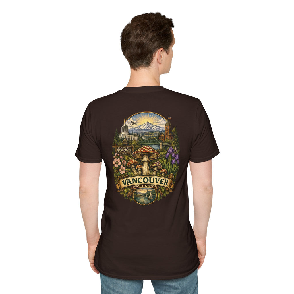 Mushroom Illustration T-Shirt – Vintage Red Toadstool Graphic