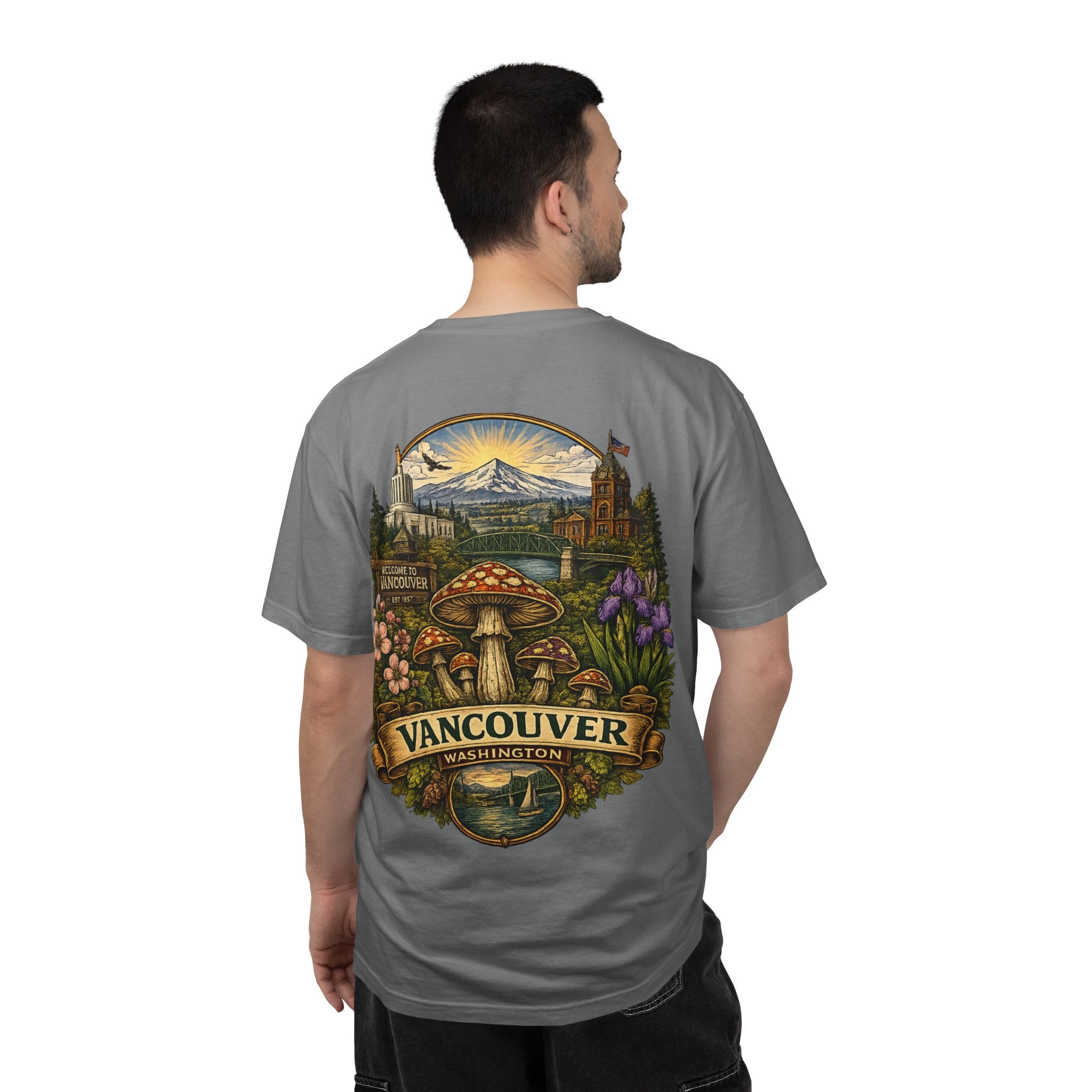 Lake Oswego Mushroom T-Shirt — Vintage Nature & Psychedelic Fungi Design