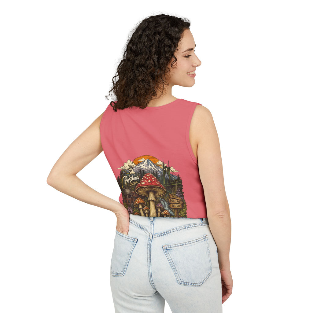 Mushroom Graphic Tank Top — Colorful Psychedelic Fungi Design